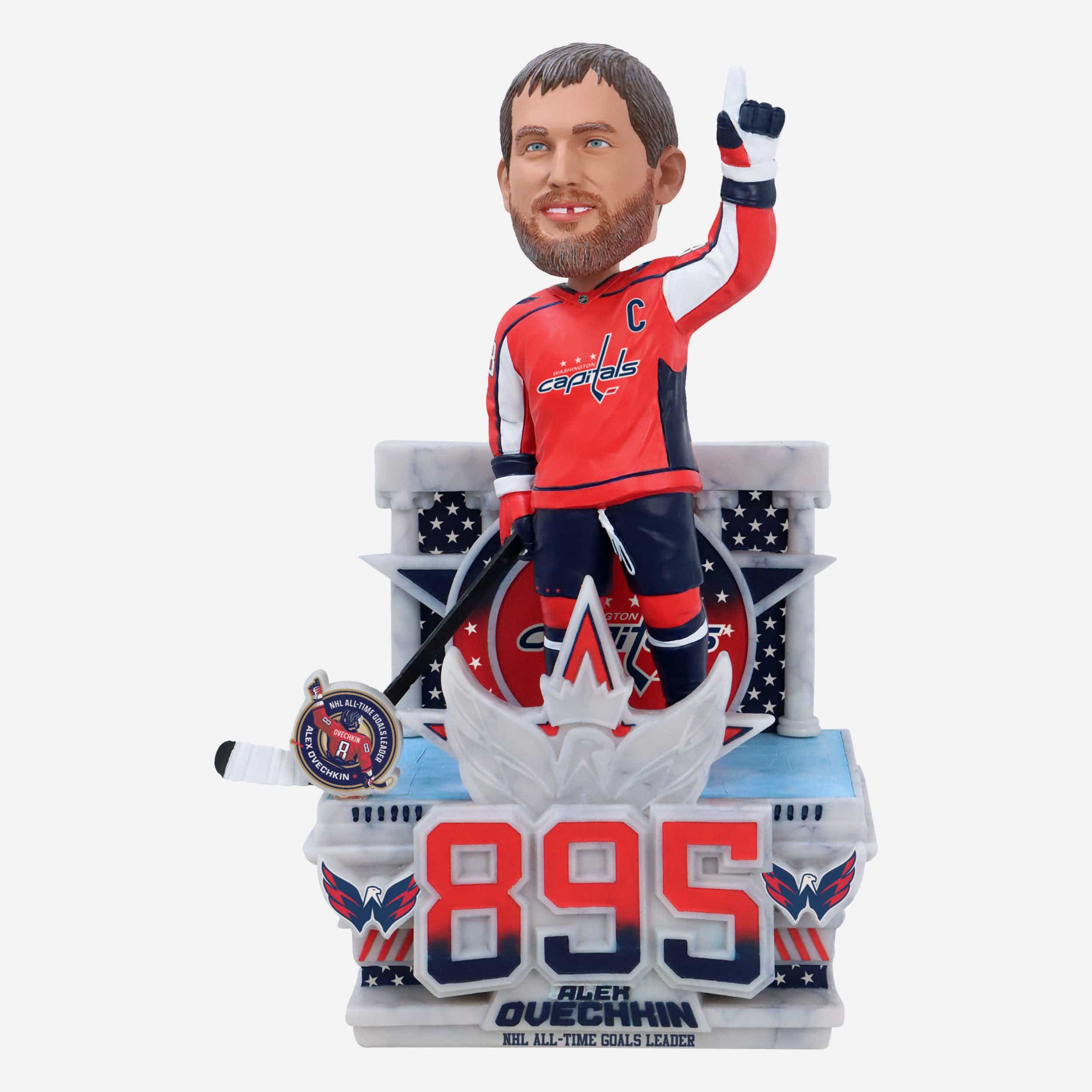 Alex Ovechkin Washington Capitals NHL All-Time Goals Leader Moment Bobblehead