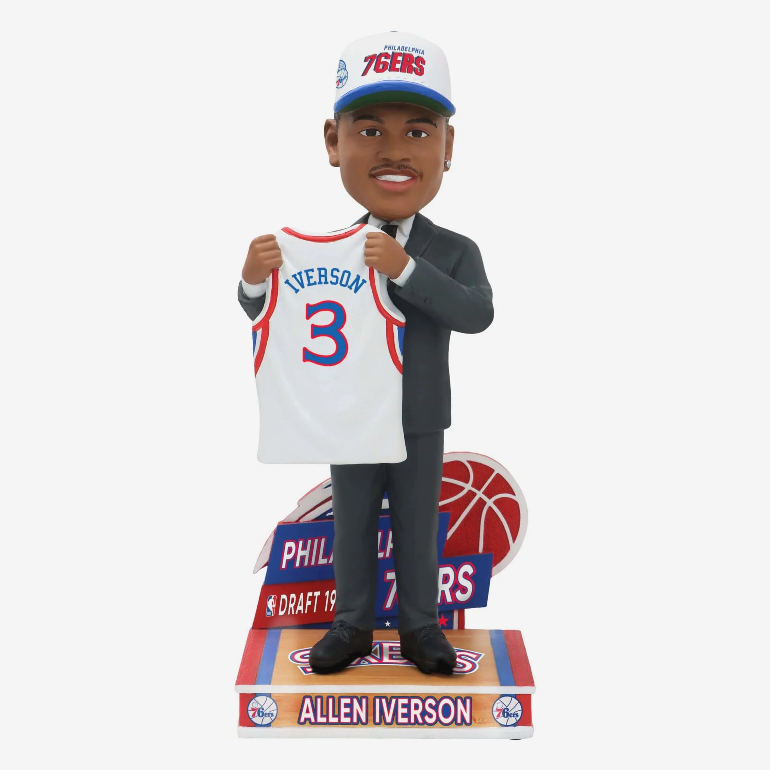 Allen Iverson Philadelphia 76ers 1996 Draft Pick Bobblehead