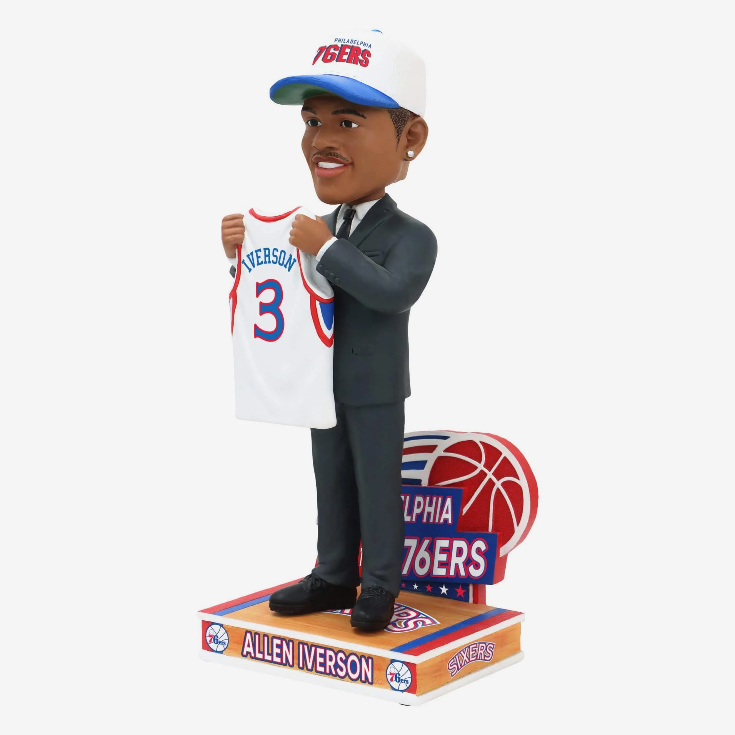 Allen Iverson Philadelphia 76ers 1996 Draft Pick Bobblehead - Image 4