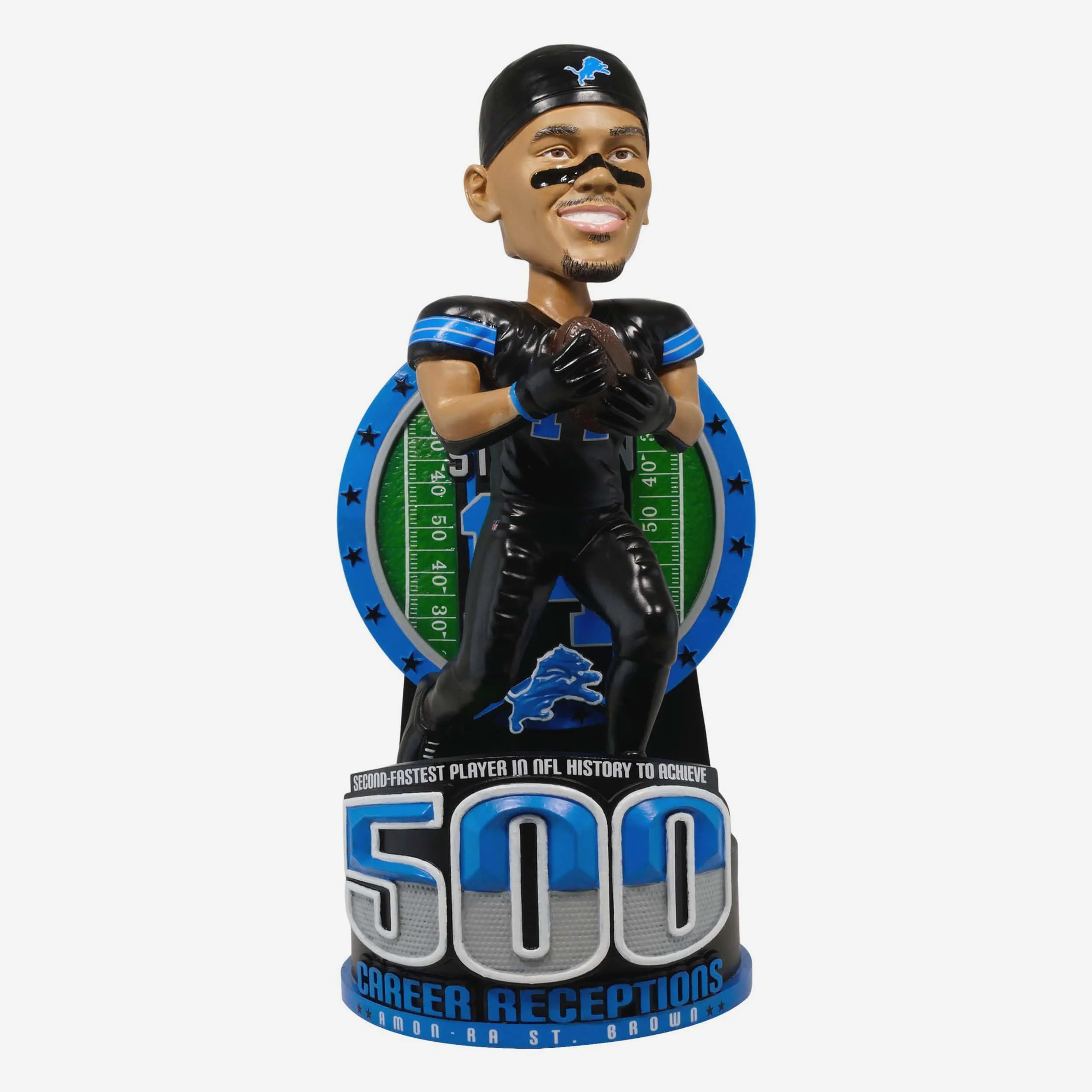 Amon-Ra St Brown Detroit Lions 500 Receptions Bobblehead