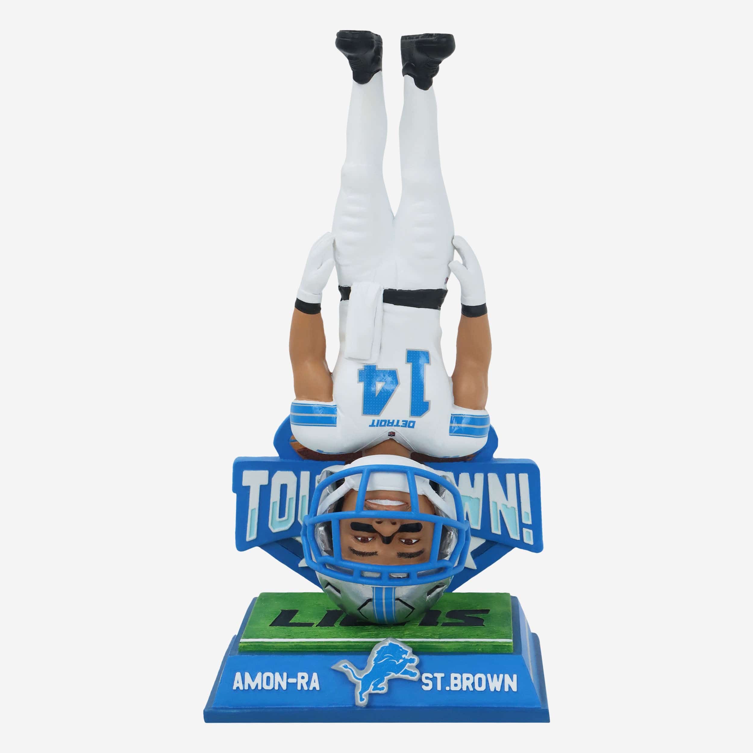 Amon Ra St Brown Detroit Lions Headstand Touchdown Celebration Bobblehead