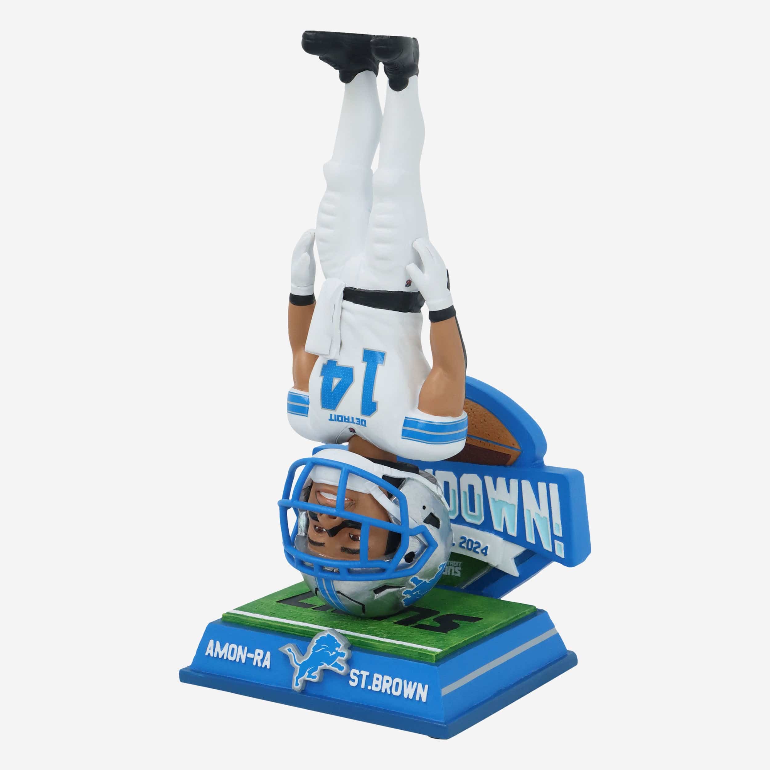 Amon Ra St Brown Detroit Lions Headstand Touchdown Celebration Bobblehead - Image 4