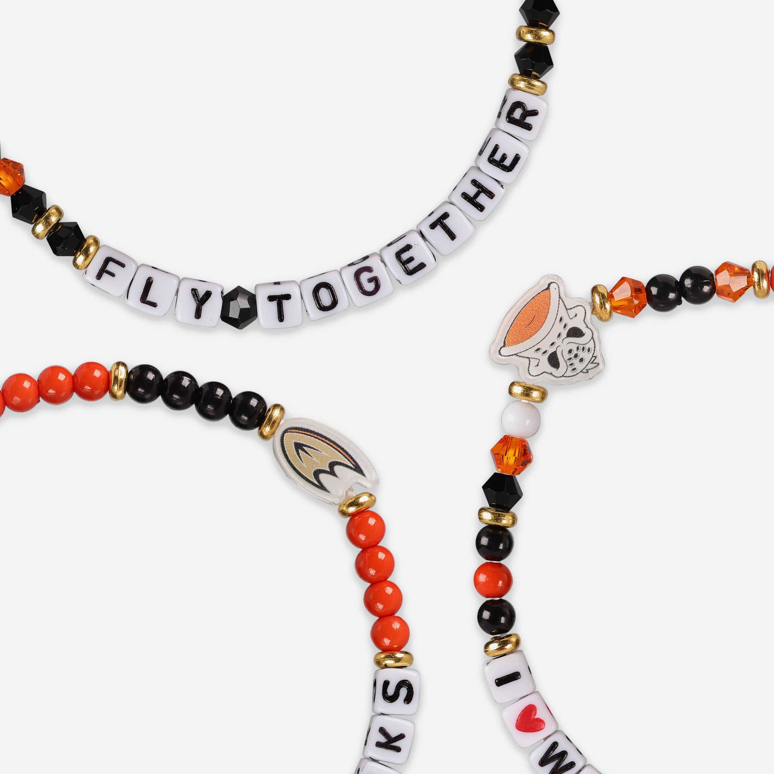 Anaheim Ducks 3 Pack Friendship Bracelet - Image 2
