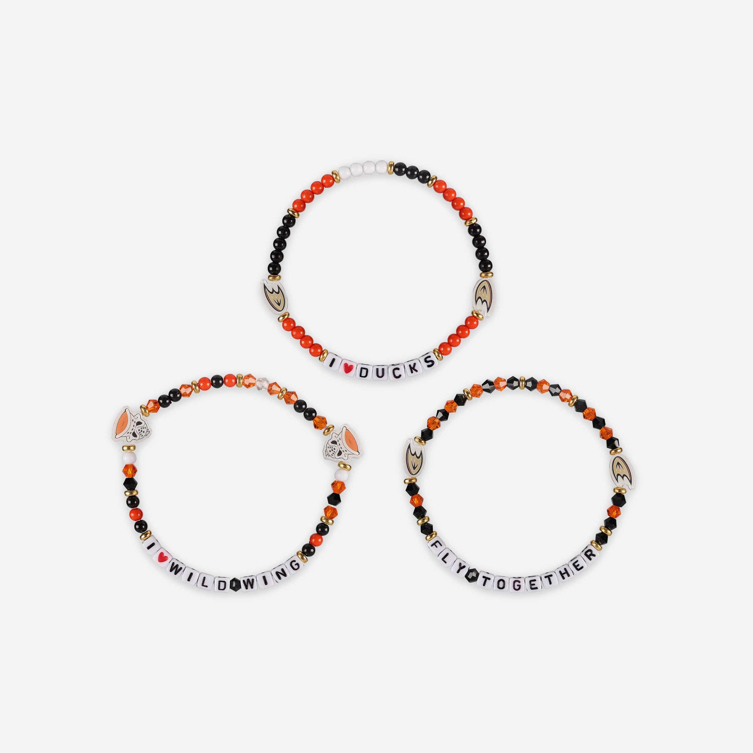 Anaheim Ducks 3 Pack Friendship Bracelet - Image 3