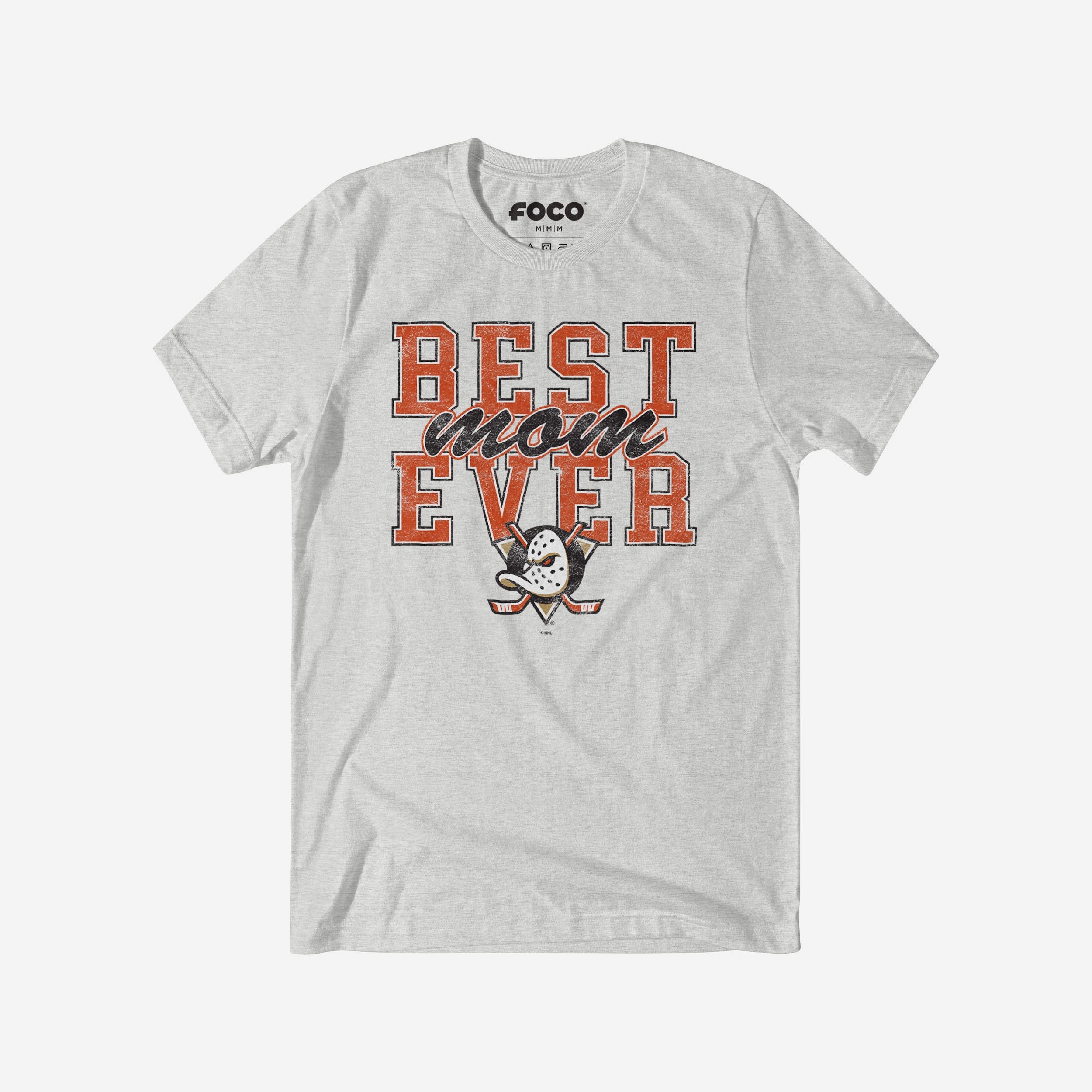 Anaheim Ducks Best Mom Ever Stacked T-Shirt