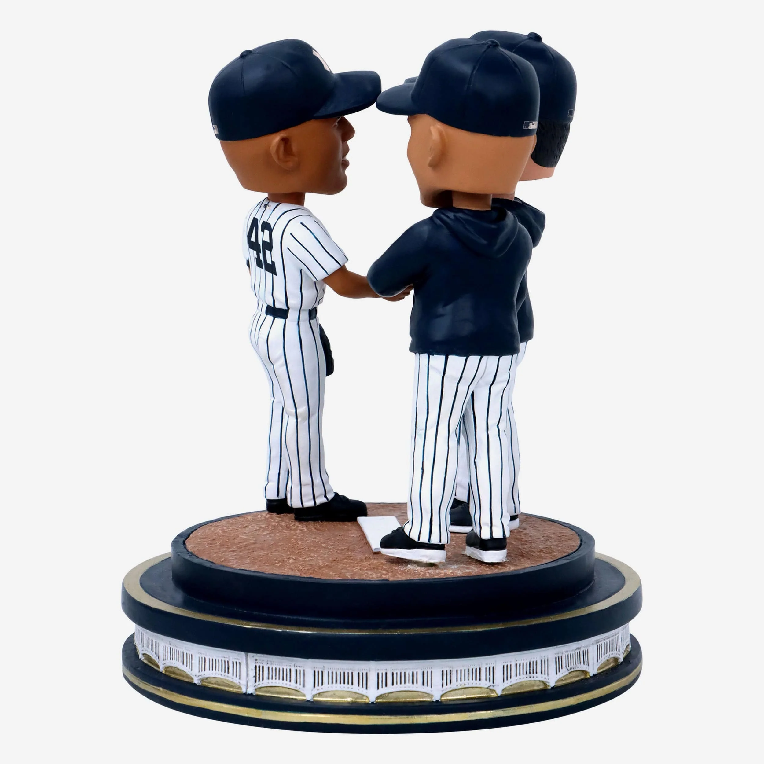 Andy Pettitte & Derek Jeter & Mariano Rivera New York Yankees Mo's Final Game Mini Bobblehead Scene - Image 6