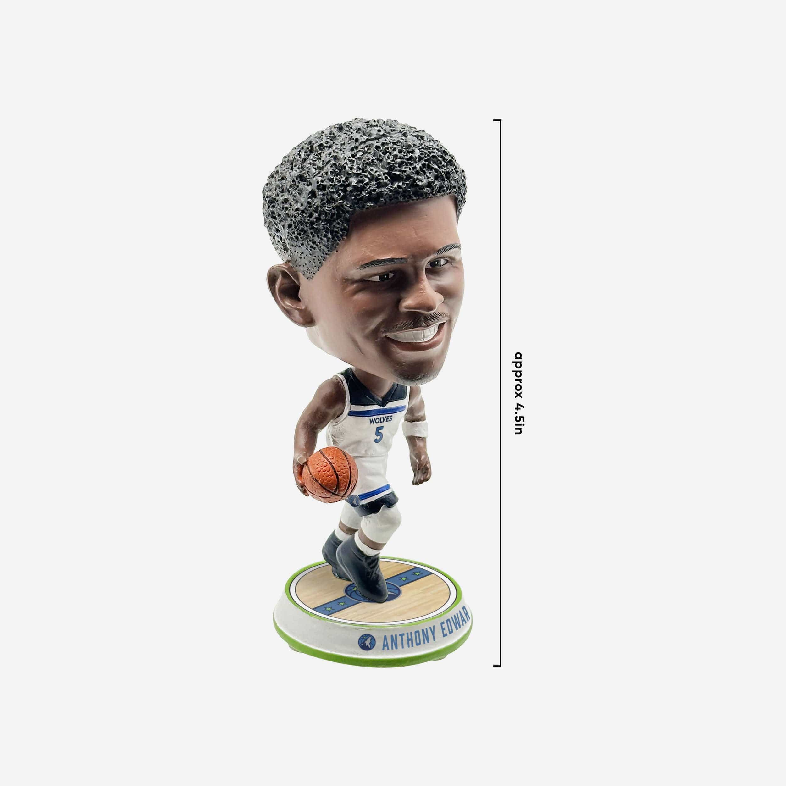 Anthony Edwards Minnesota Timberwolves Court Stripe Mini Bighead Bobblehead - Image 4