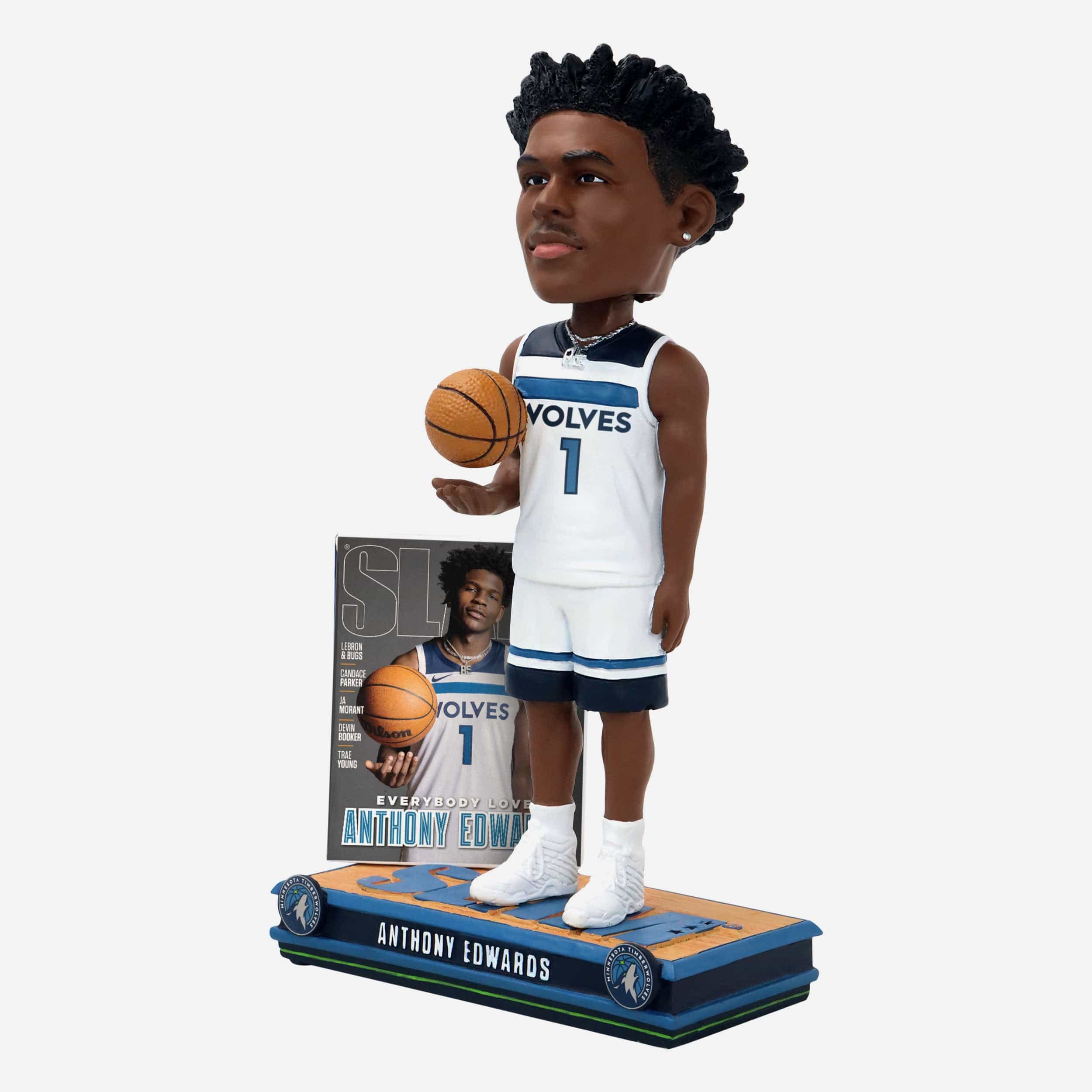 Anthony Edwards Minnesota Timberwolves Everybody Loves Ant Slam Magazine Cover Bobblehead - Image 4
