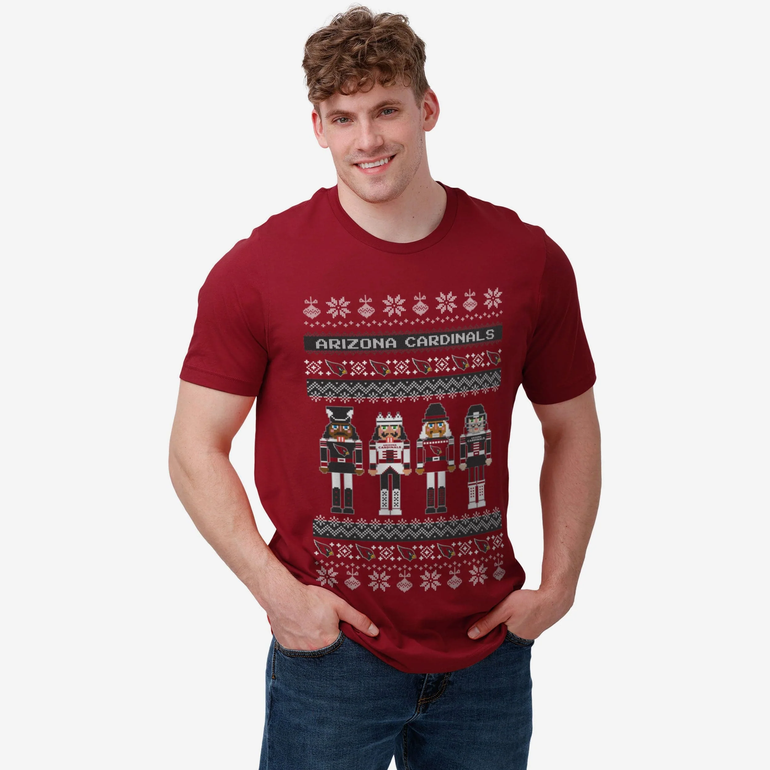 Arizona Cardinals Holiday Nutcracker Sweater T-Shirt - Image 2