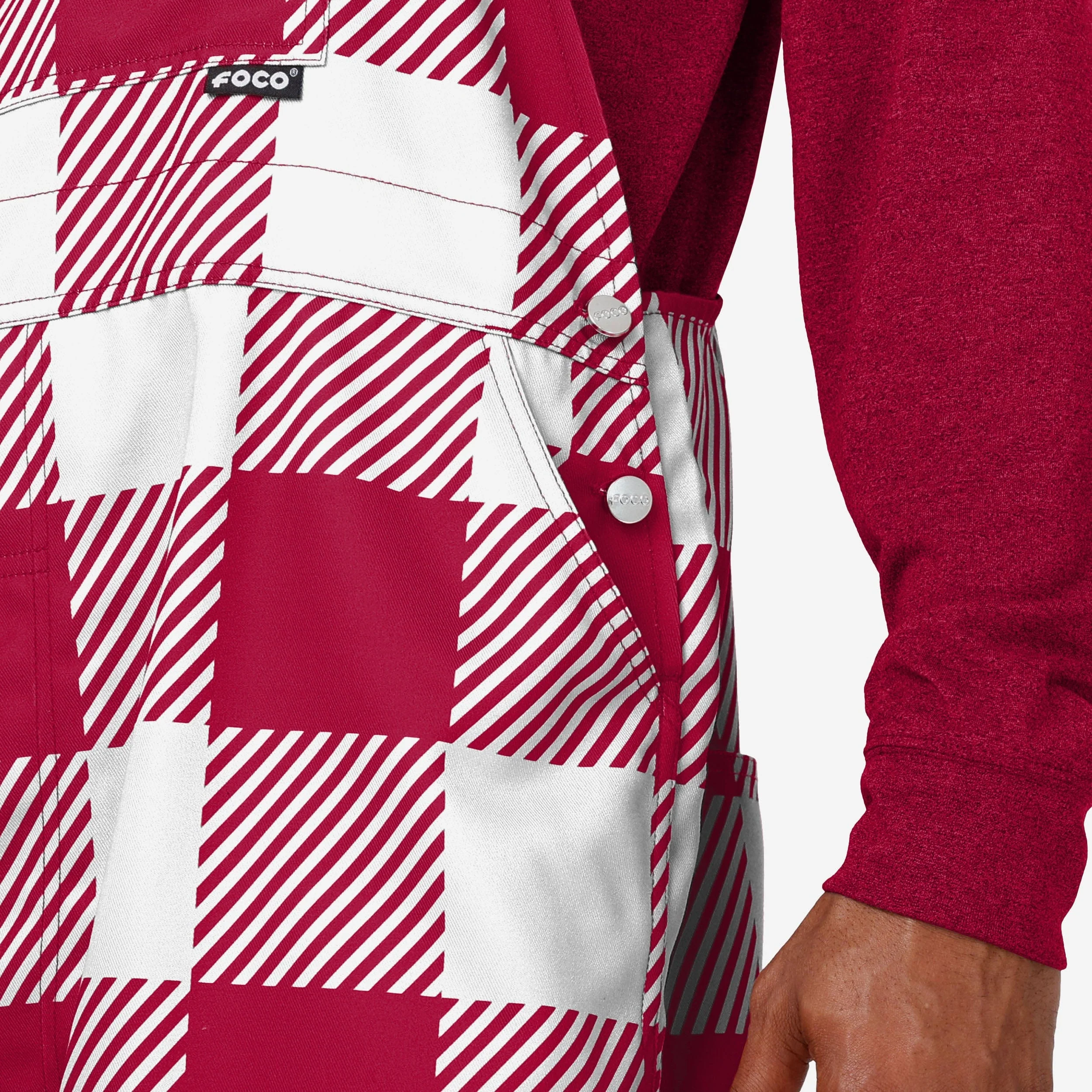 Arizona Cardinals Mens Plaid Bib Overalls - Image 5