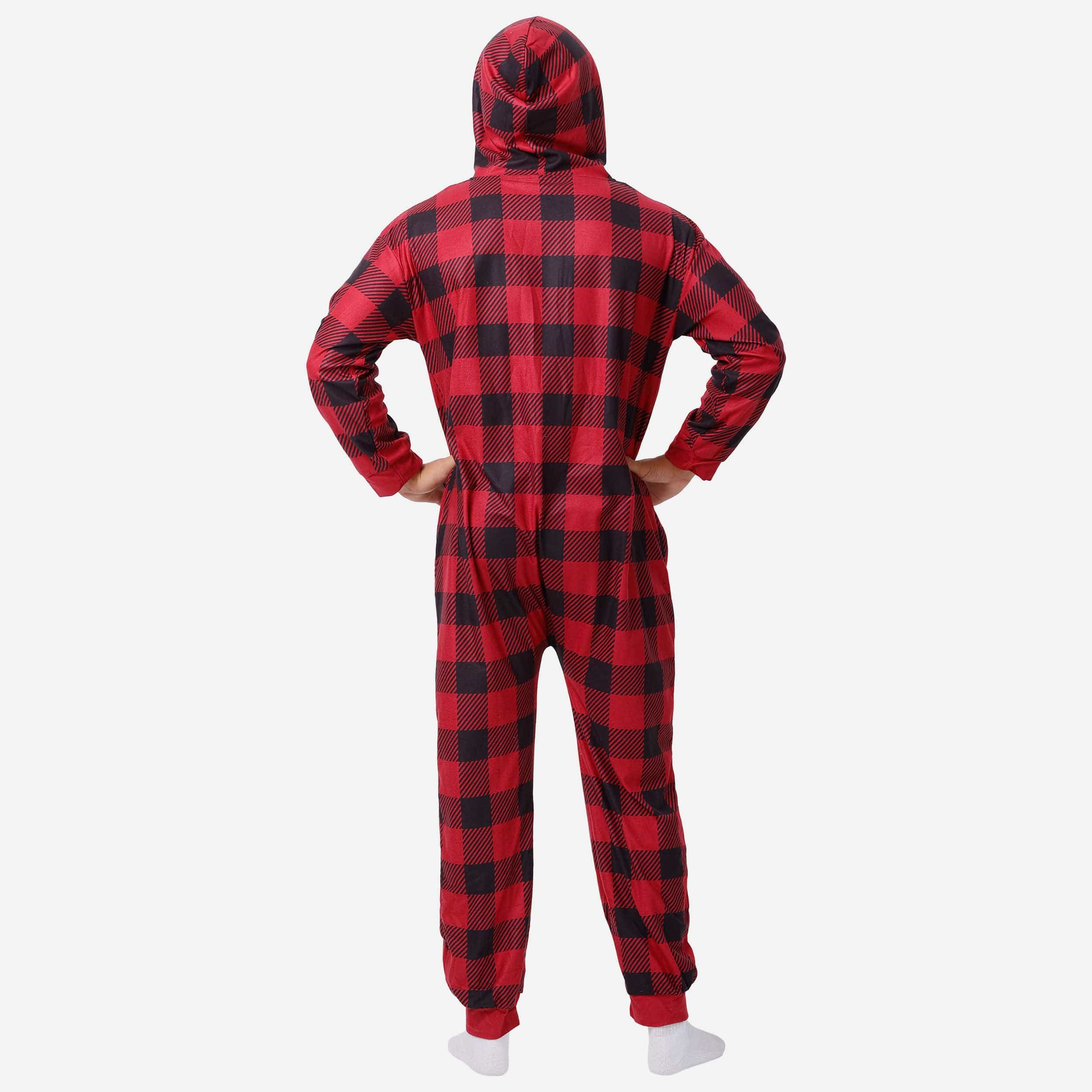Arizona Cardinals Plaid One Piece Pajamas - Image 2