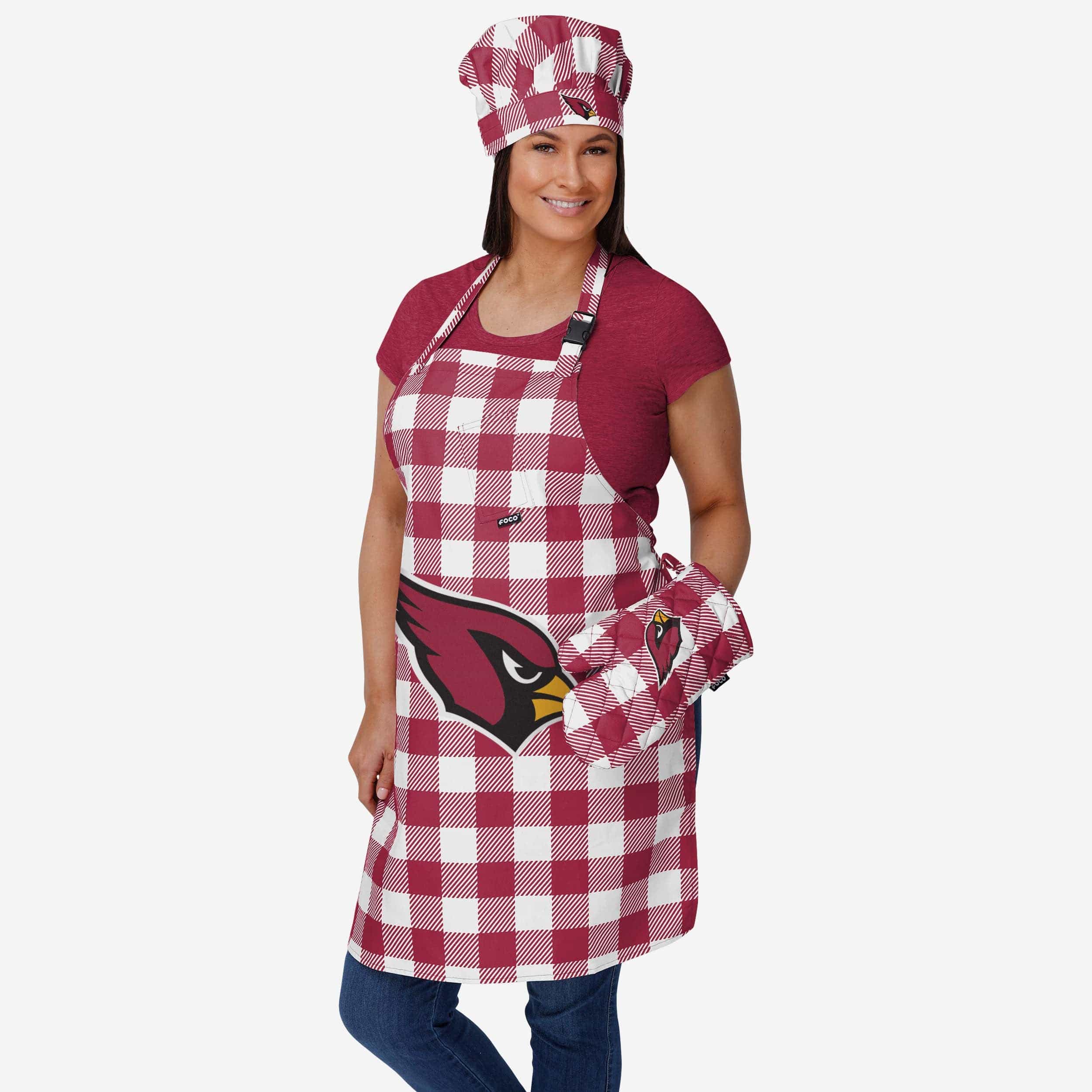 Arizona Cardinals Plaid Oven Mitt - Image 2