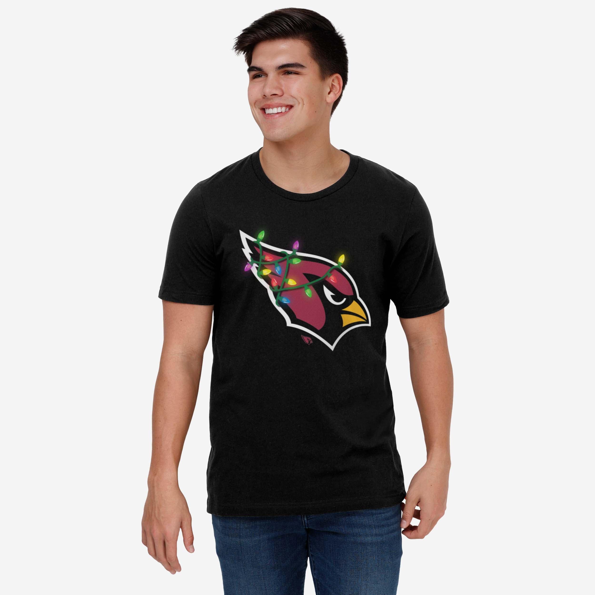 Arizona Cardinals Primary Logo Holiday Lights T-Shirt - Image 2