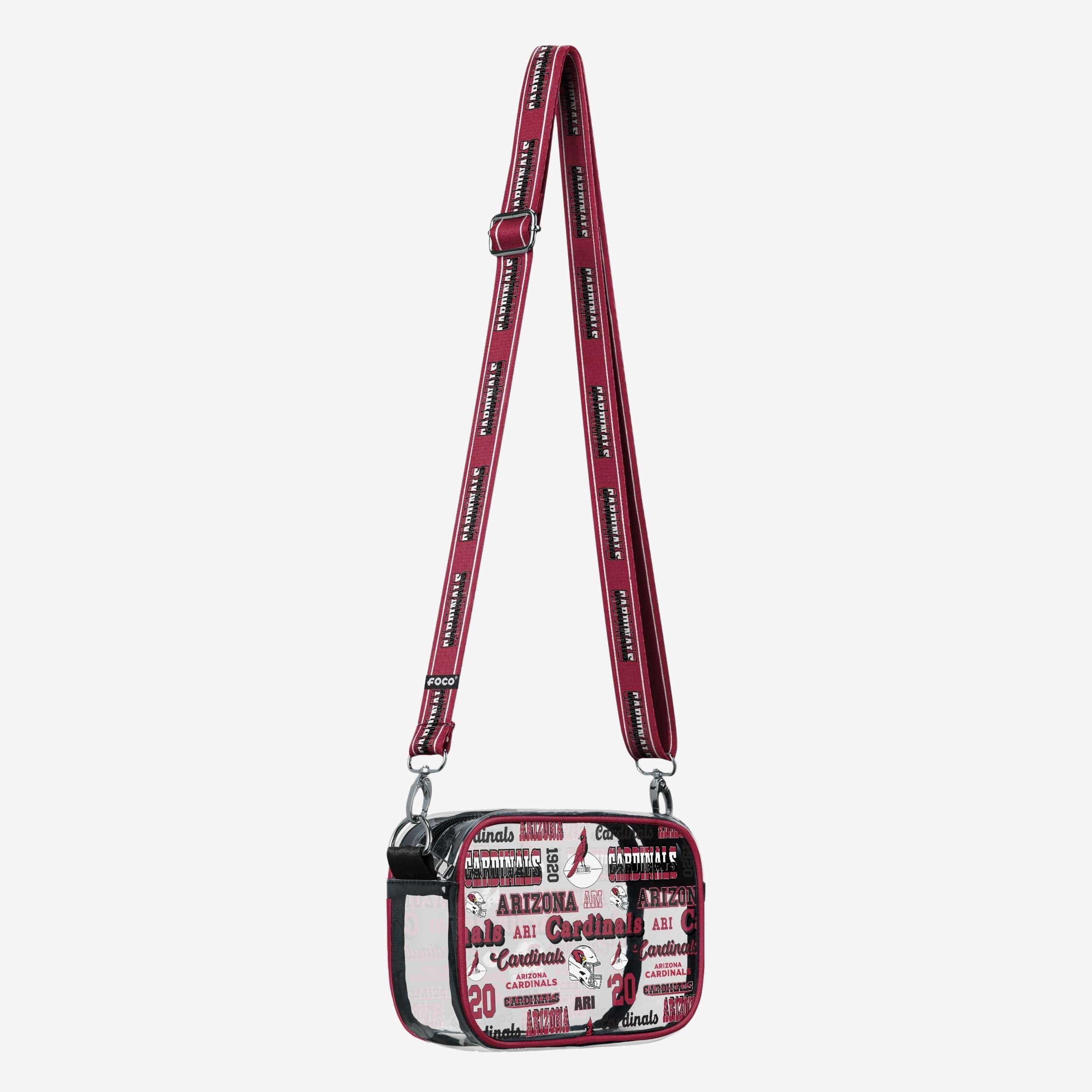 Arizona Cardinals Repeat Retro Print Clear Crossbody Bag - Image 2