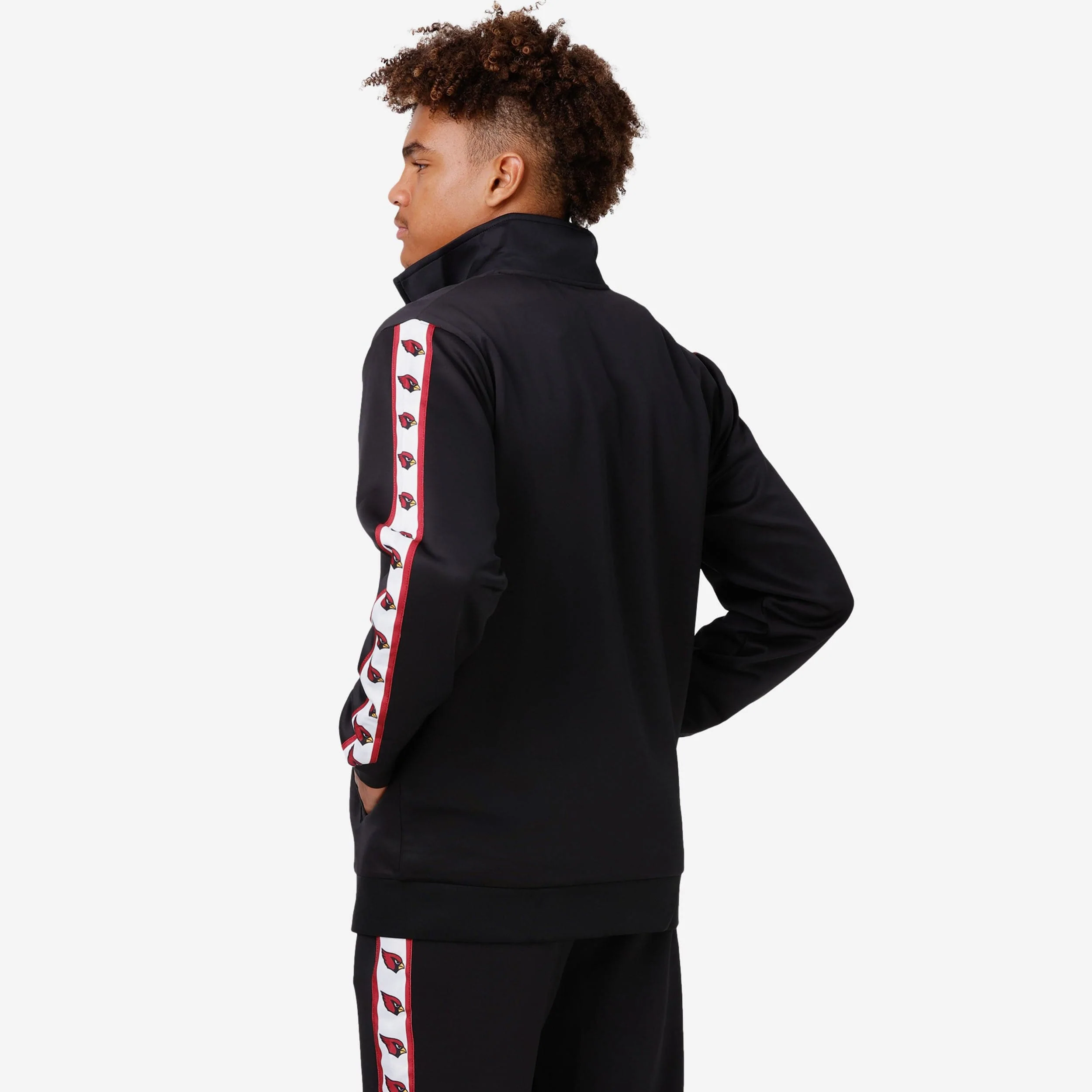 Arizona Cardinals Stripe Logo Track Jacket - Image 2