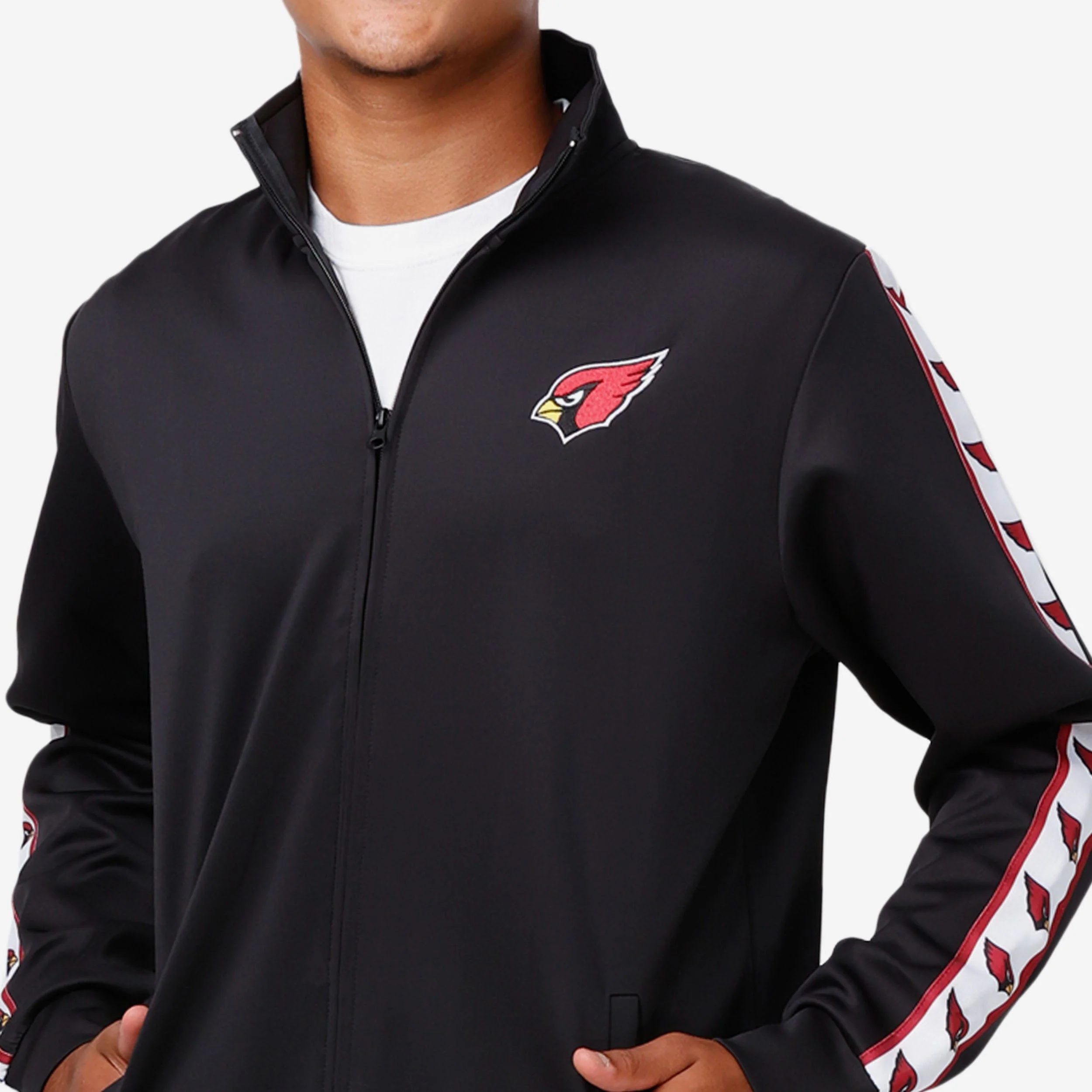 Arizona Cardinals Stripe Logo Track Jacket - Image 3