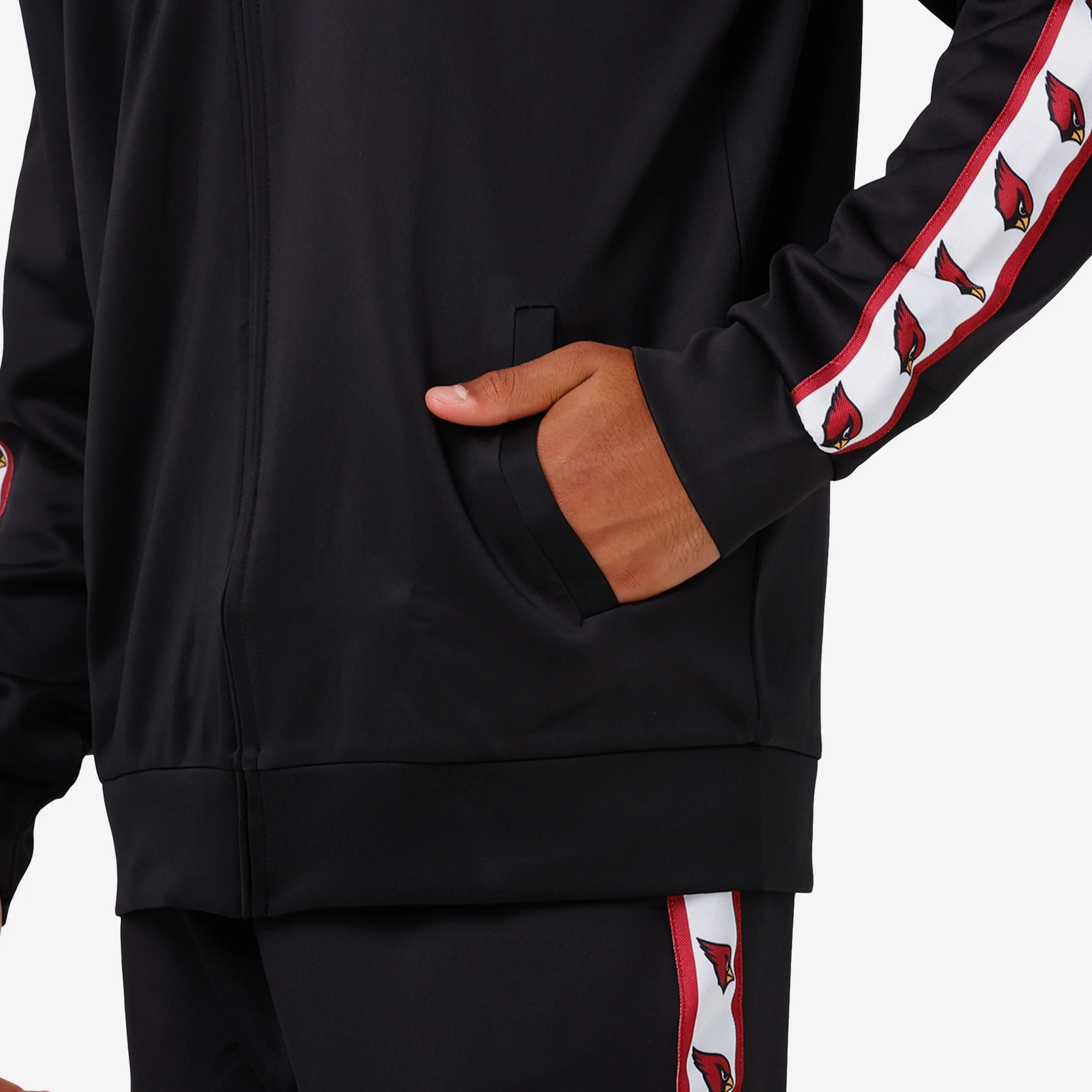 Arizona Cardinals Stripe Logo Track Jacket - Image 4