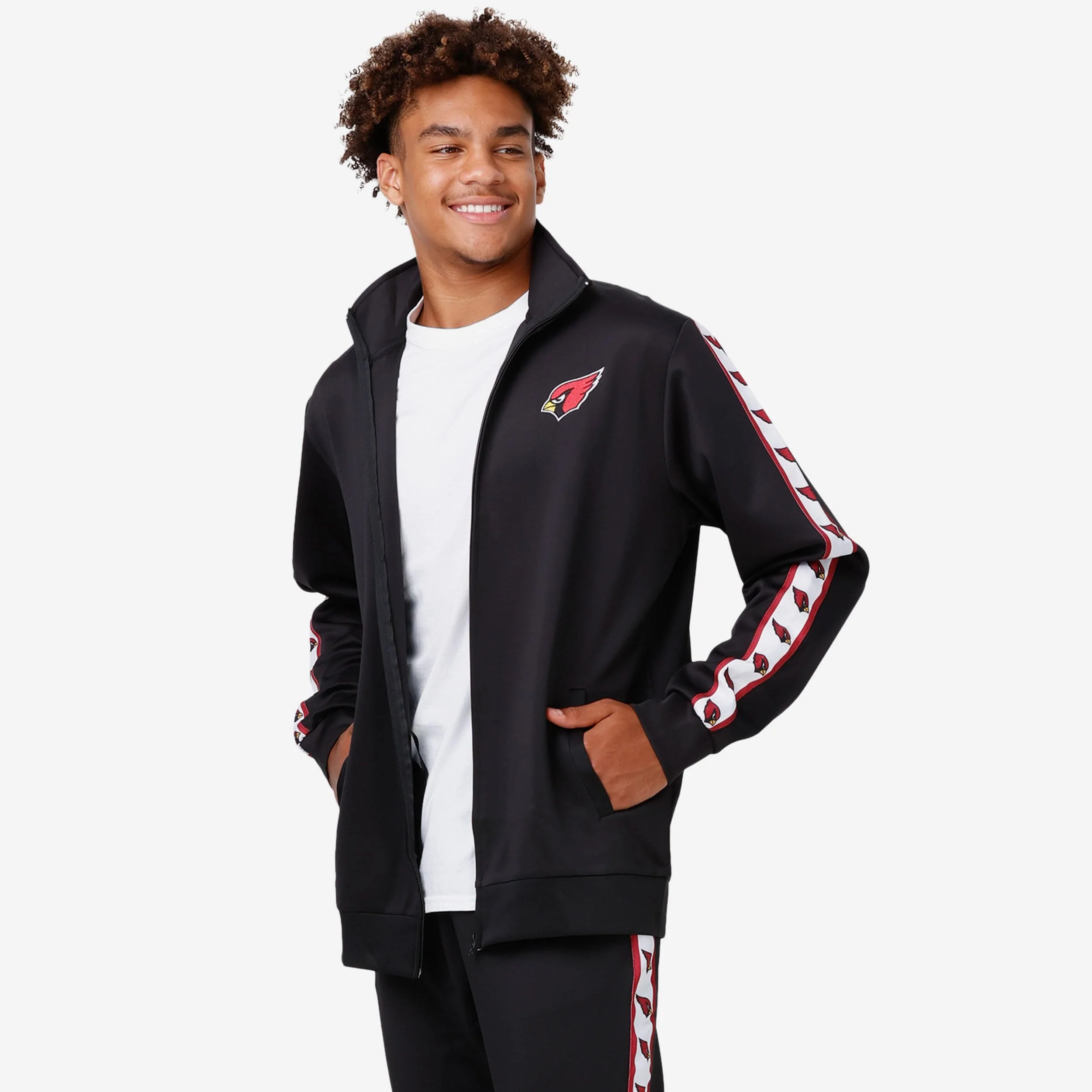 Arizona Cardinals Stripe Logo Track Jacket - Image 5