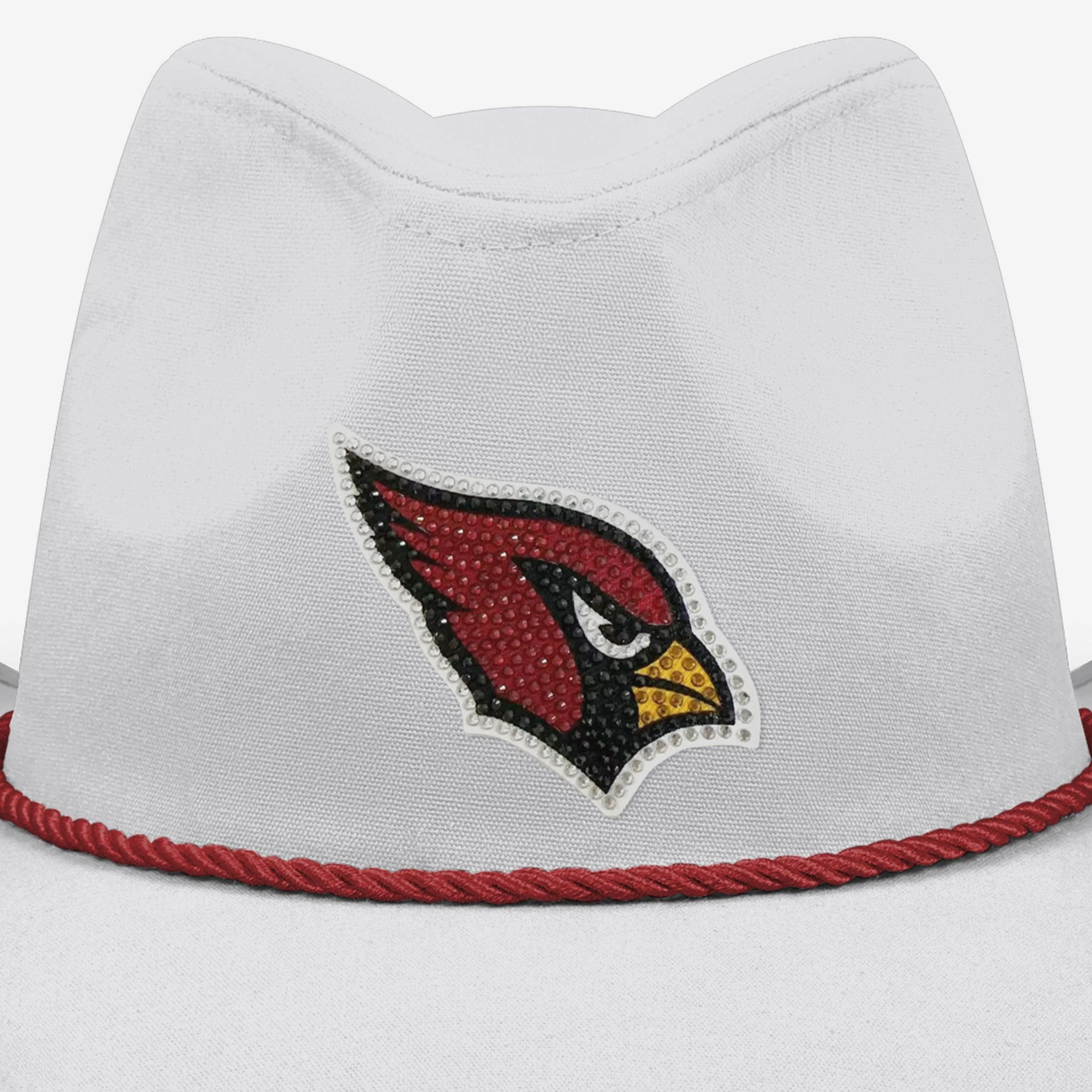 Arizona Cardinals White Rhinestone Logo Cowboy Hat - Image 2