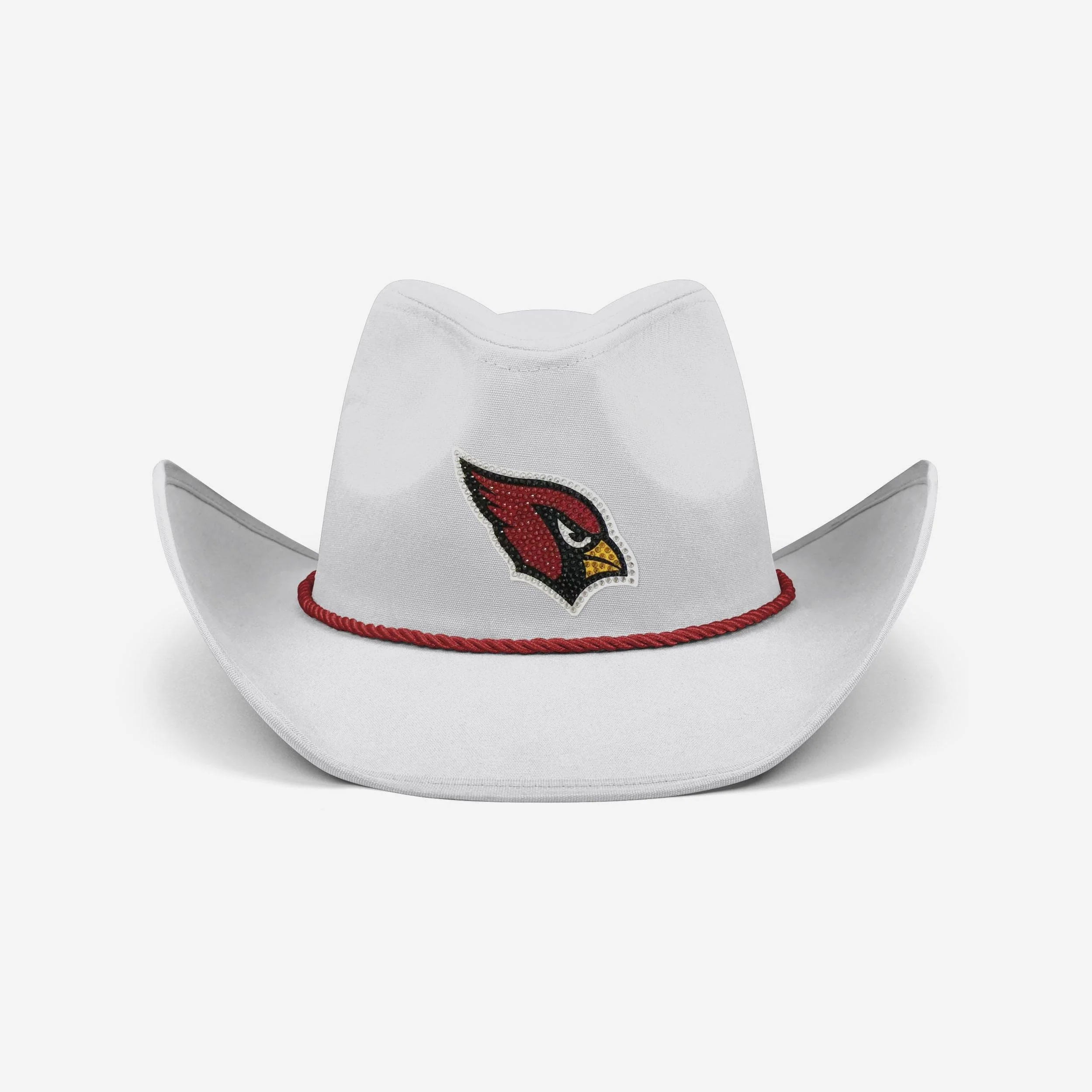 Arizona Cardinals White Rhinestone Logo Cowboy Hat - Image 3