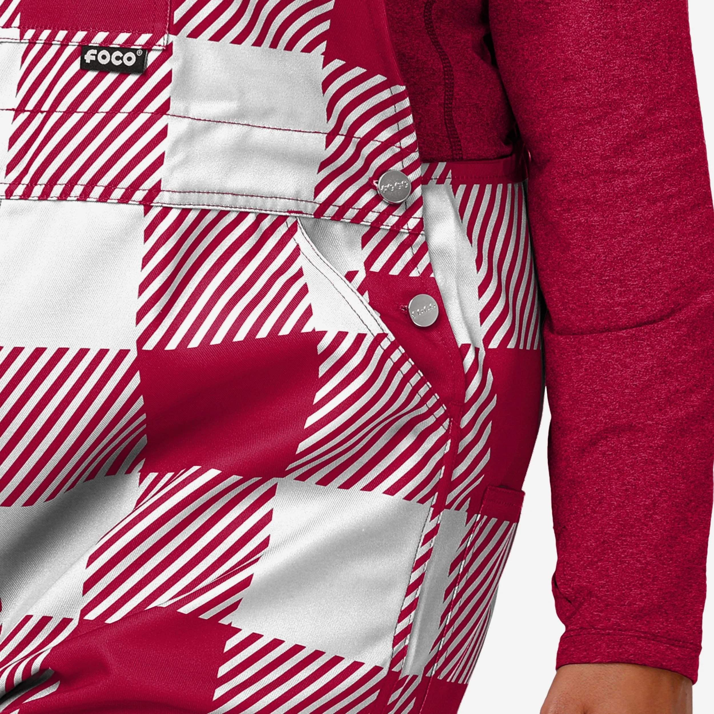 Arizona Cardinals Womens Plaid Bib Overalls - Image 5