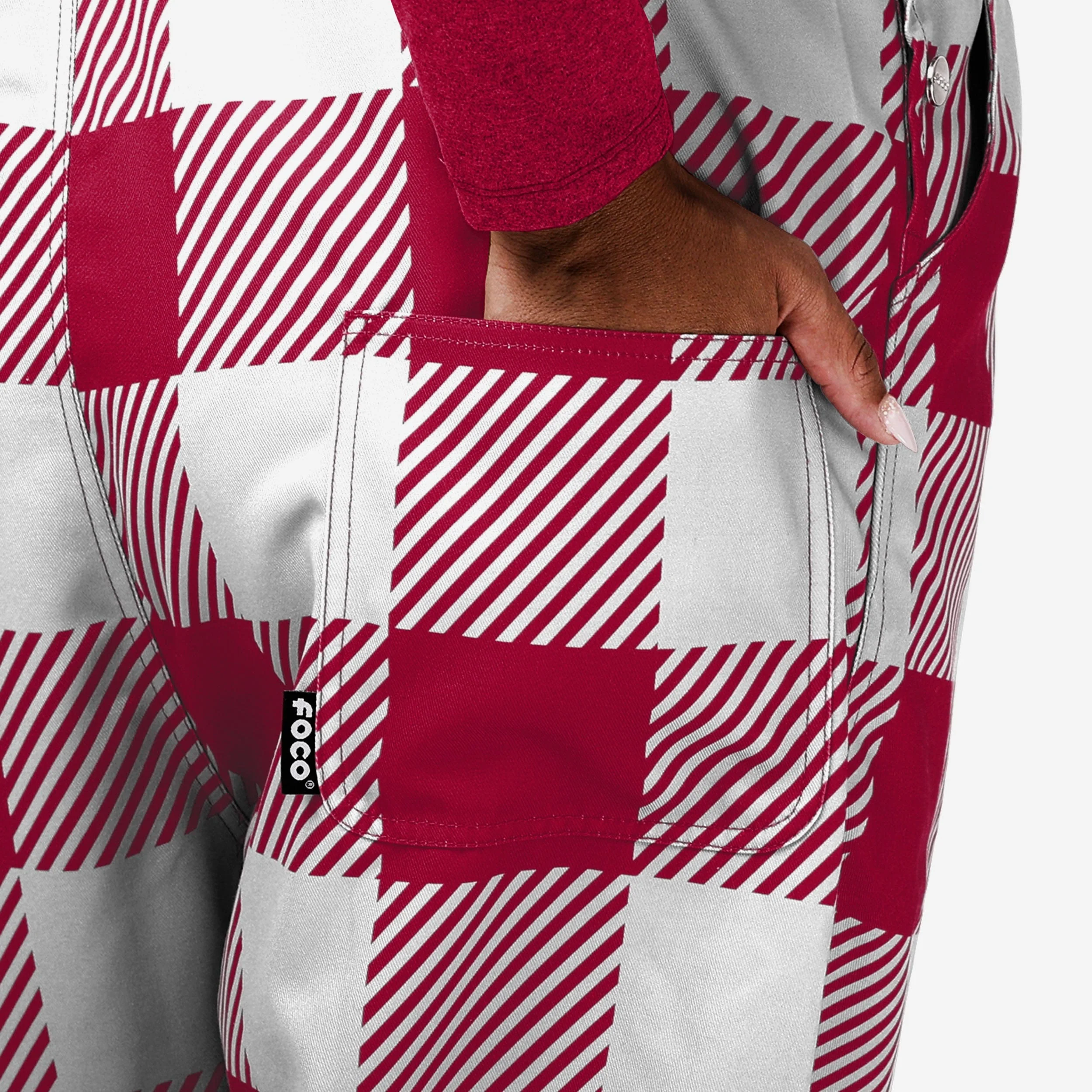 Arizona Cardinals Womens Plaid Bib Overalls - Image 6