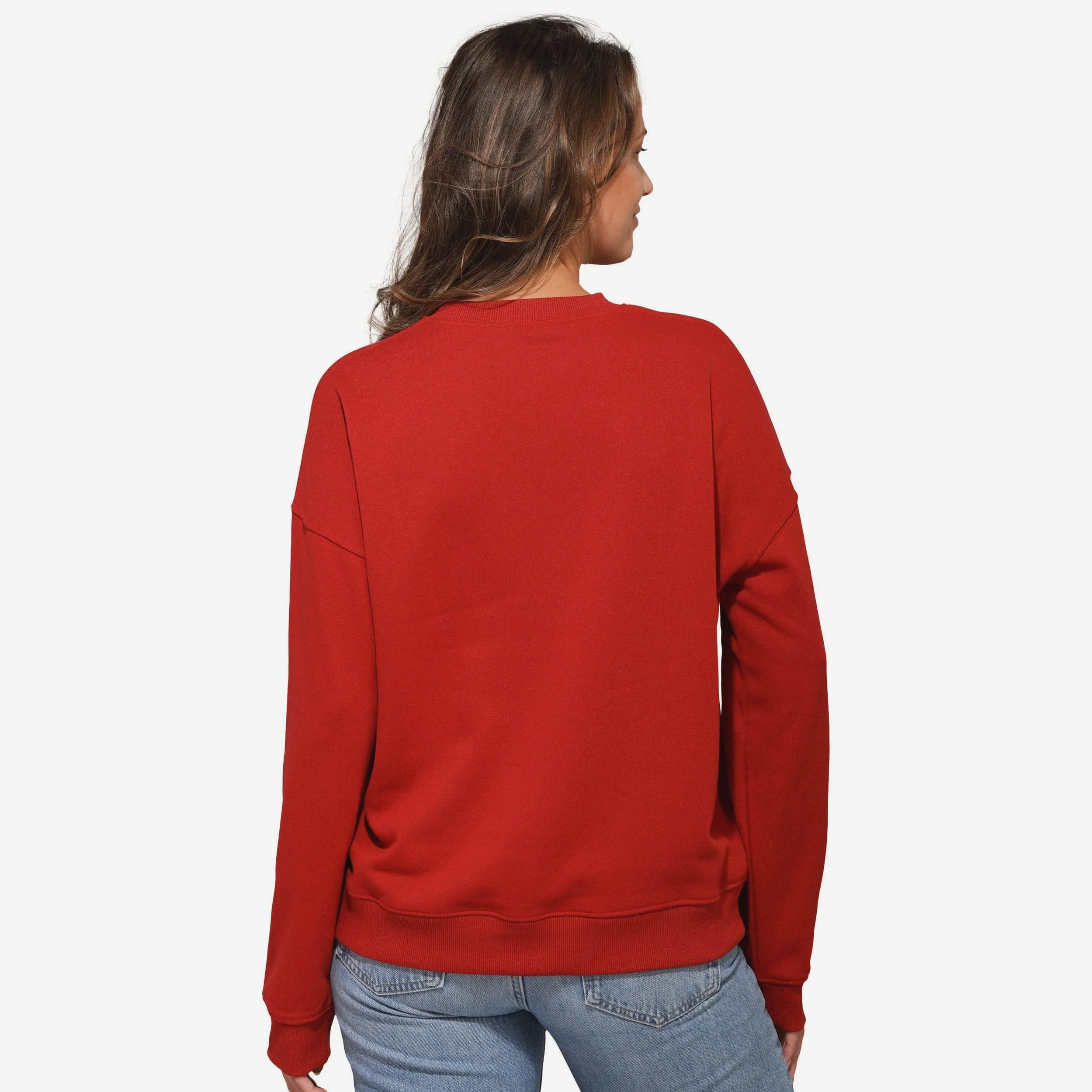 Arizona Cardinals Womens Rhinestone Logo Oversized Crew Neck Sweatshirt - Image 3