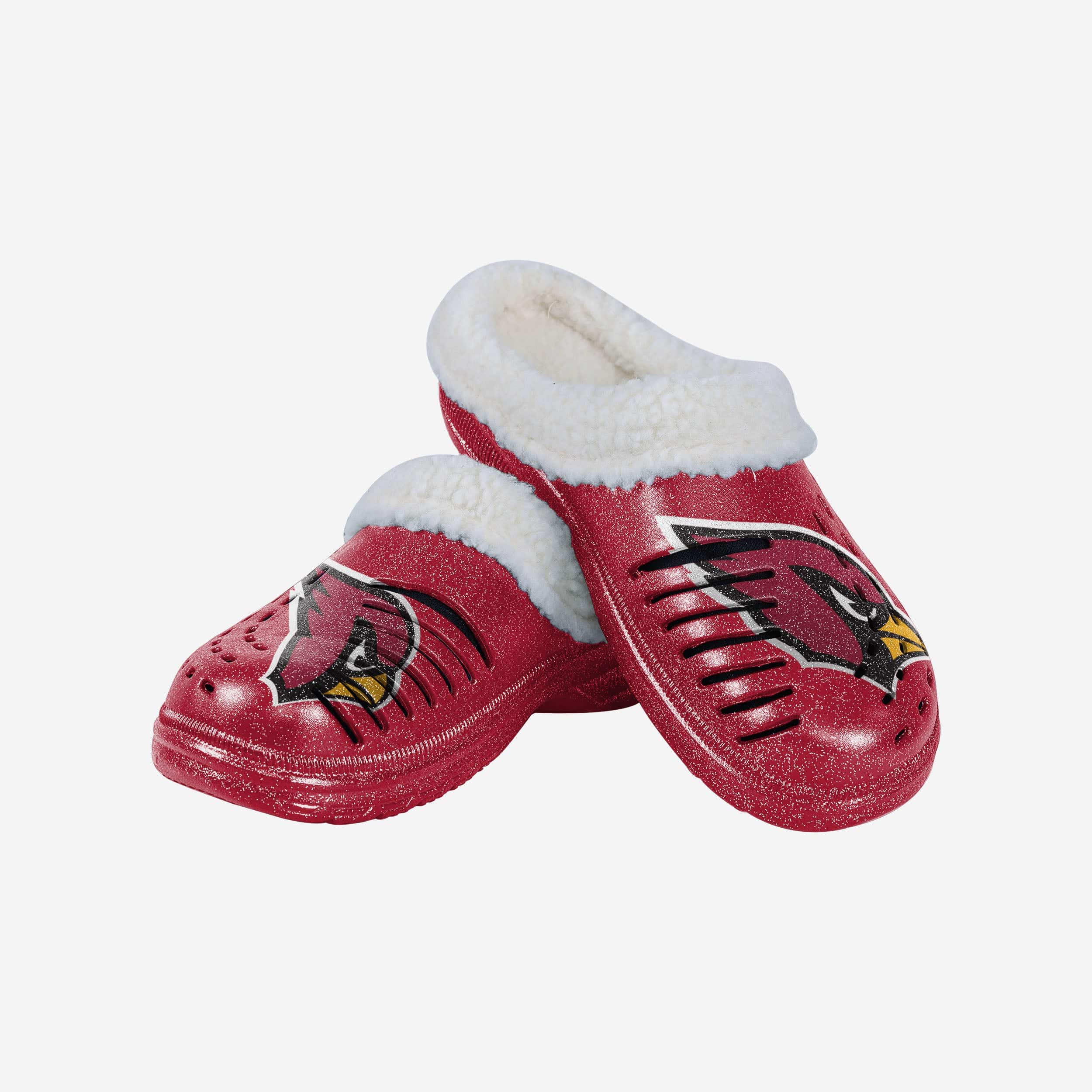 Arizona Cardinals Womens Sherpa Lined Glitter Clog - Image 3