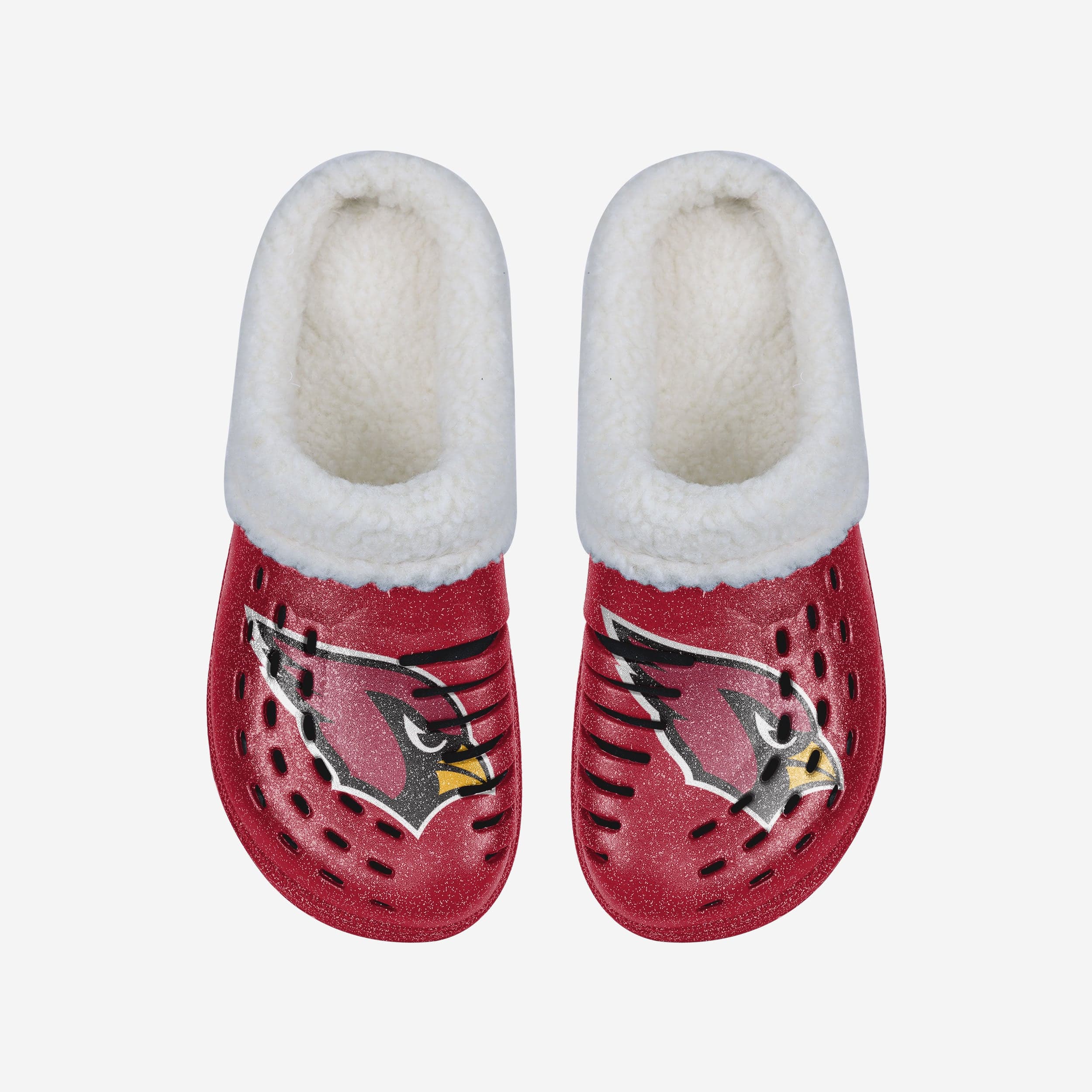 Arizona Cardinals Womens Sherpa Lined Glitter Clog - Image 4
