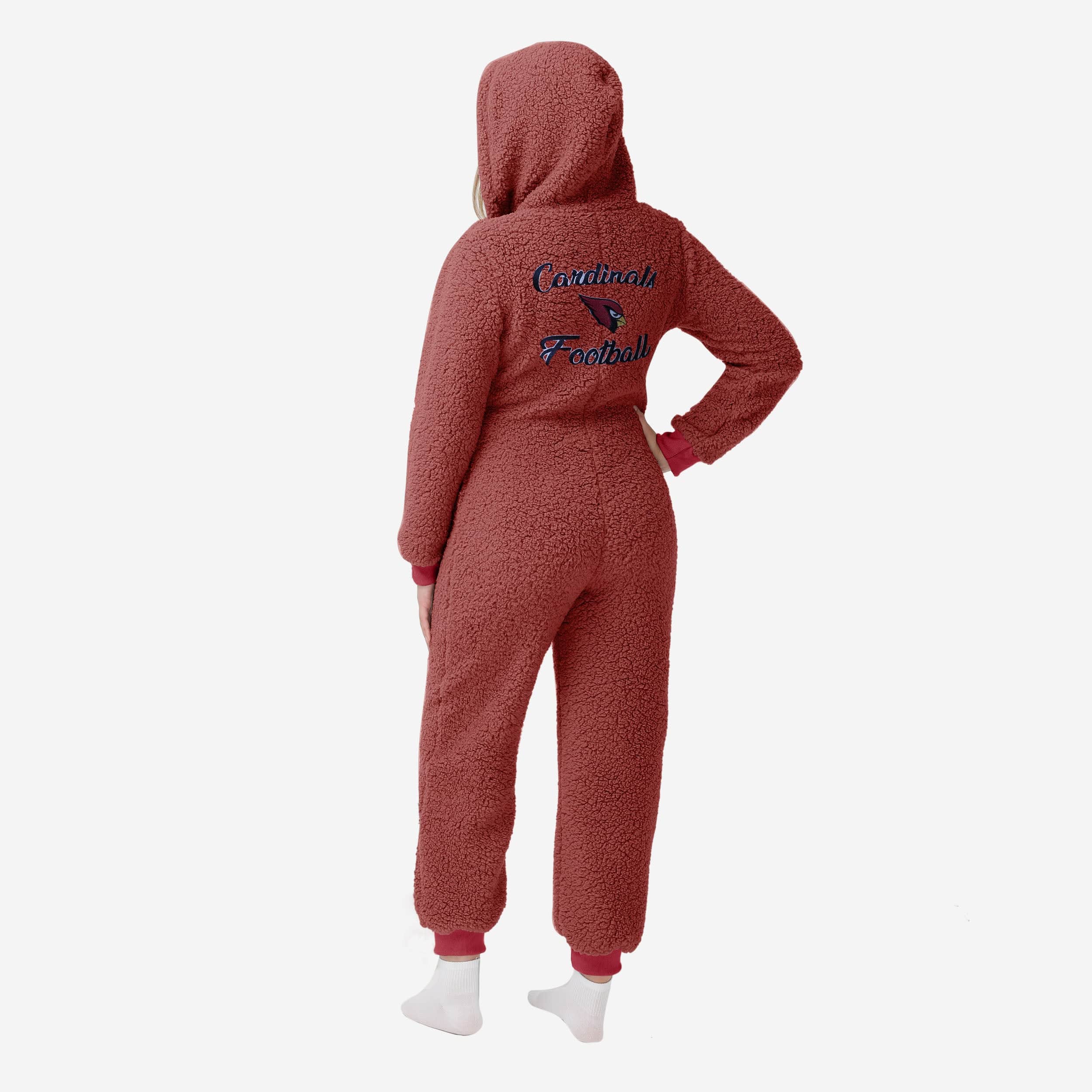 Arizona Cardinals Womens Sherpa One Piece Pajamas - Image 2