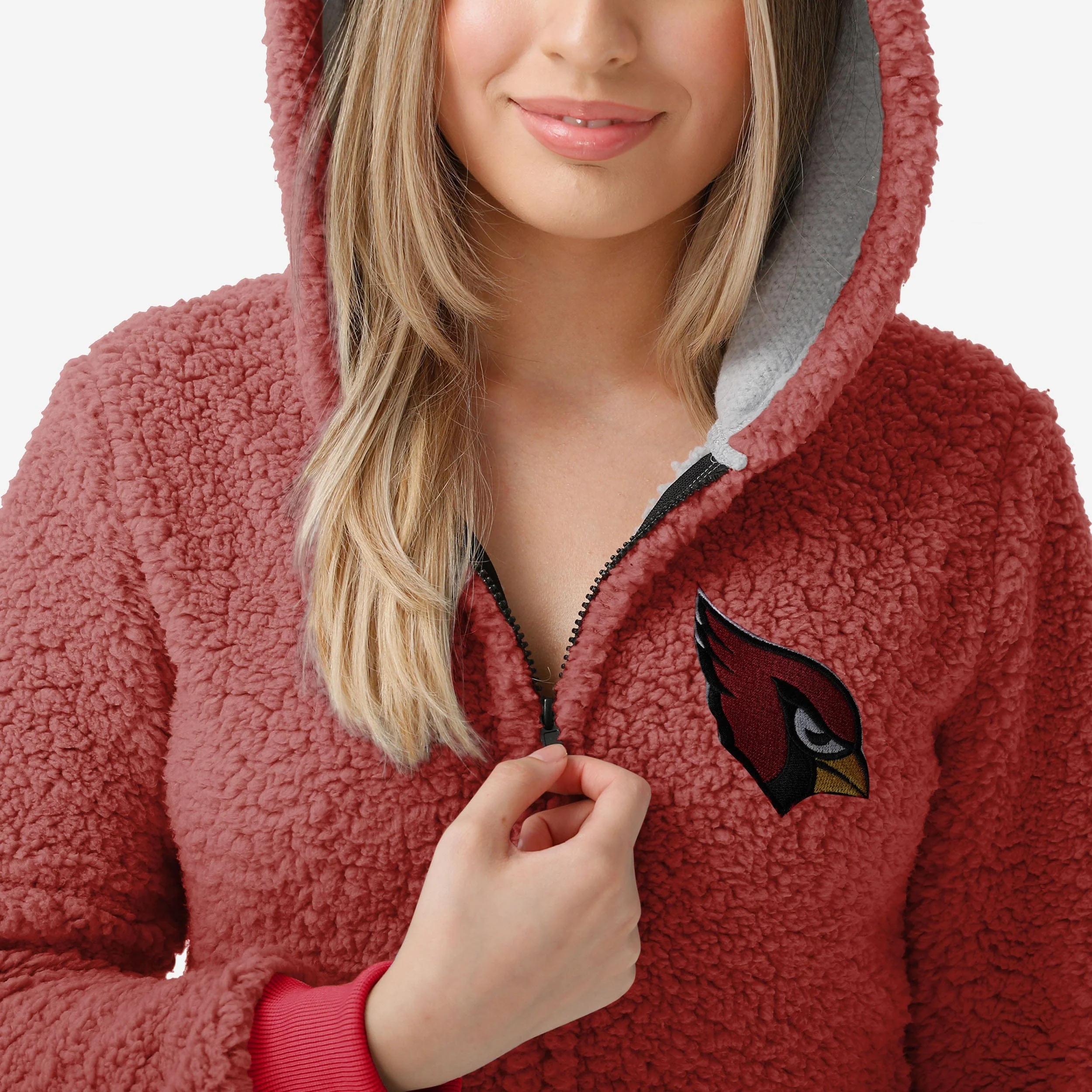 Arizona Cardinals Womens Sherpa One Piece Pajamas - Image 3