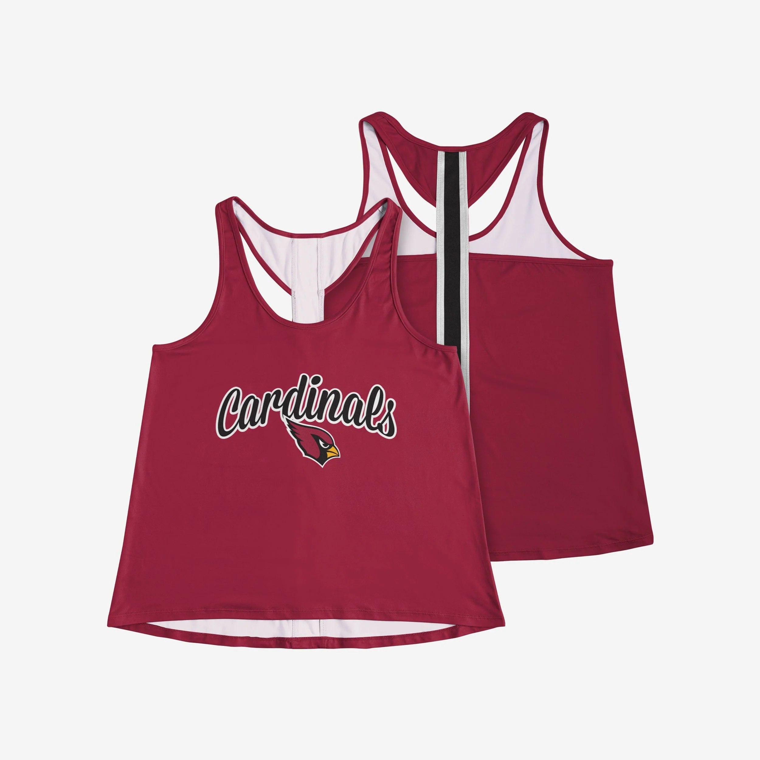 Arizona Cardinals Womens Wordmark Team Stripe Sleeveless Top - Image 3