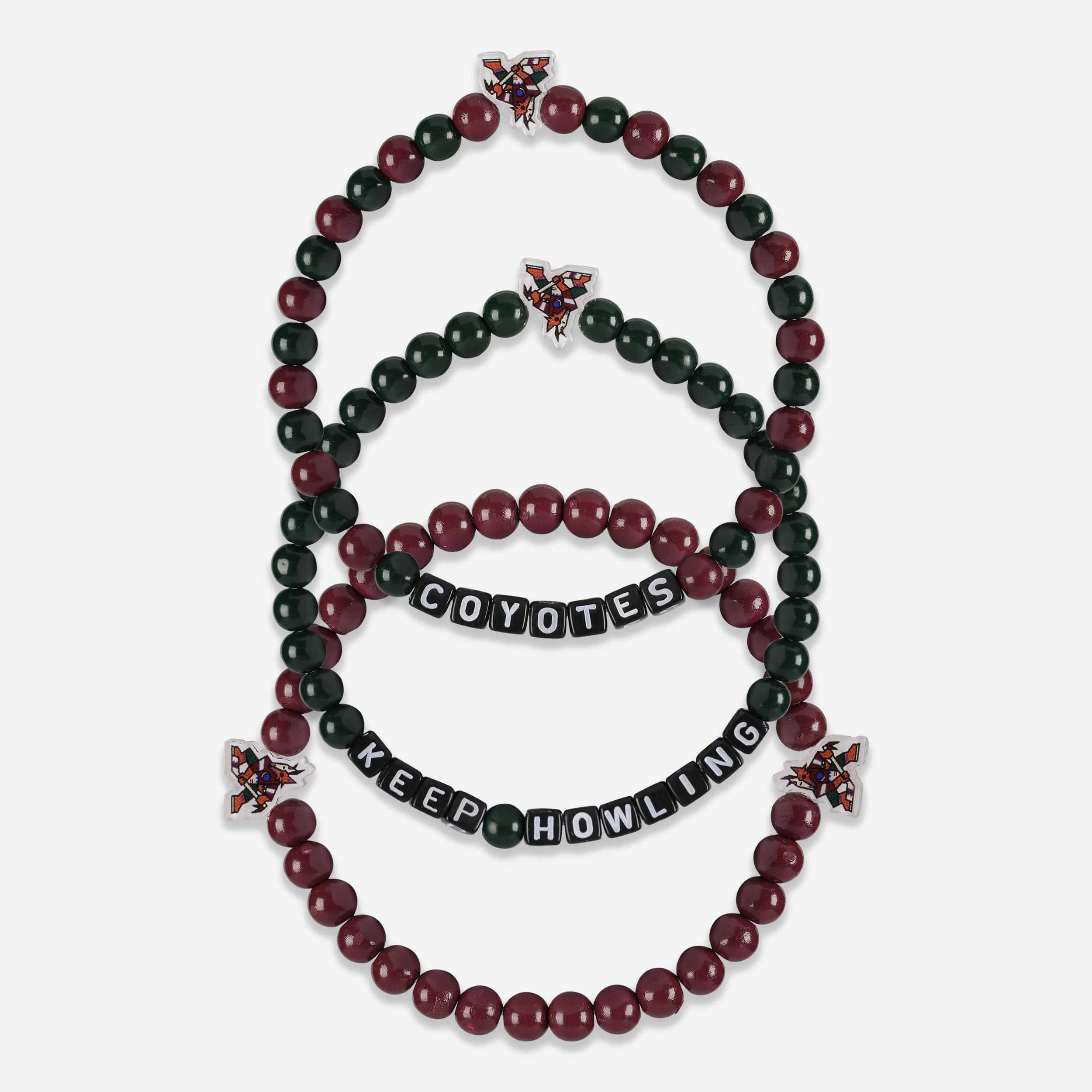 Arizona Coyotes 3 Pack Beaded Friendship Bracelet