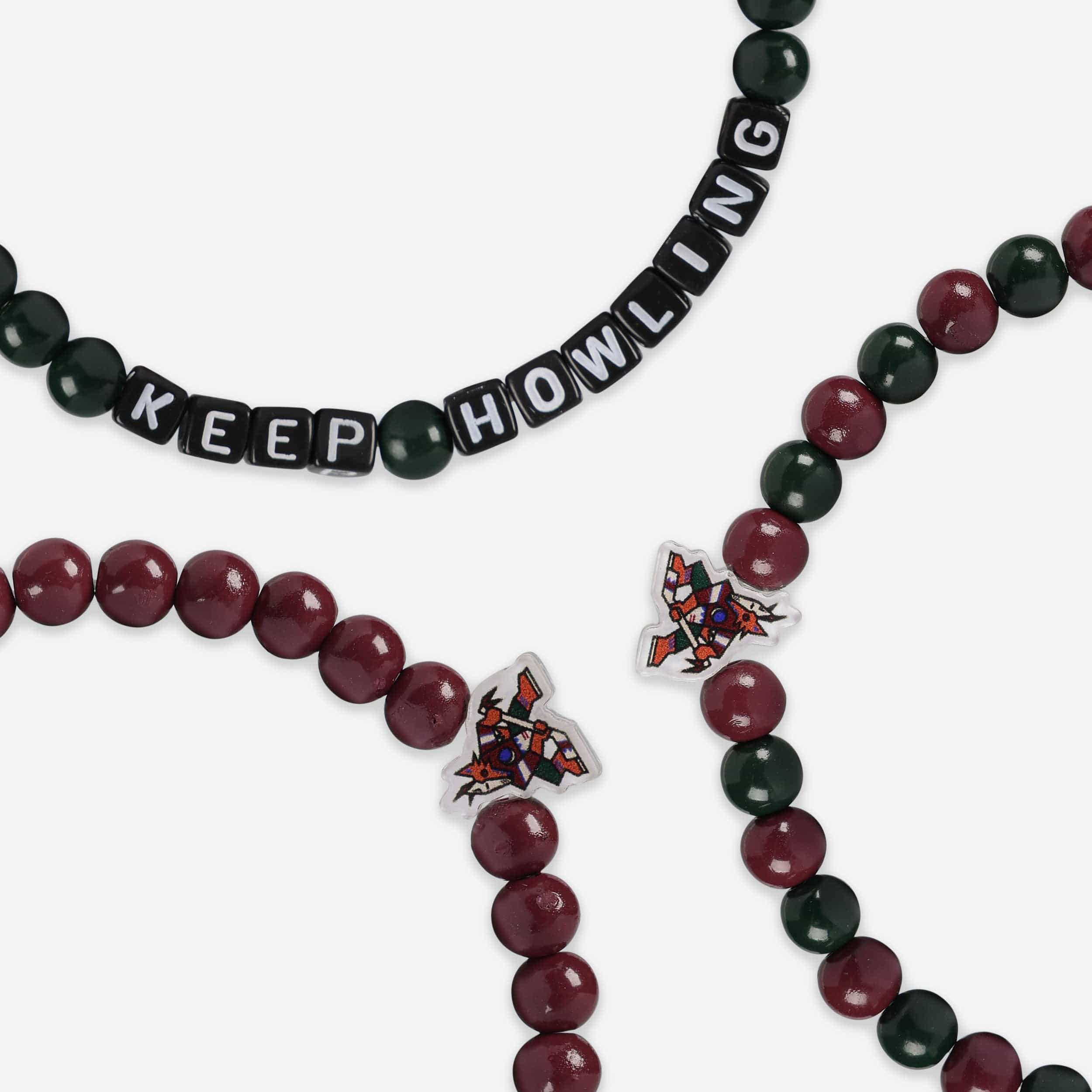 Arizona Coyotes 3 Pack Beaded Friendship Bracelet - Image 2