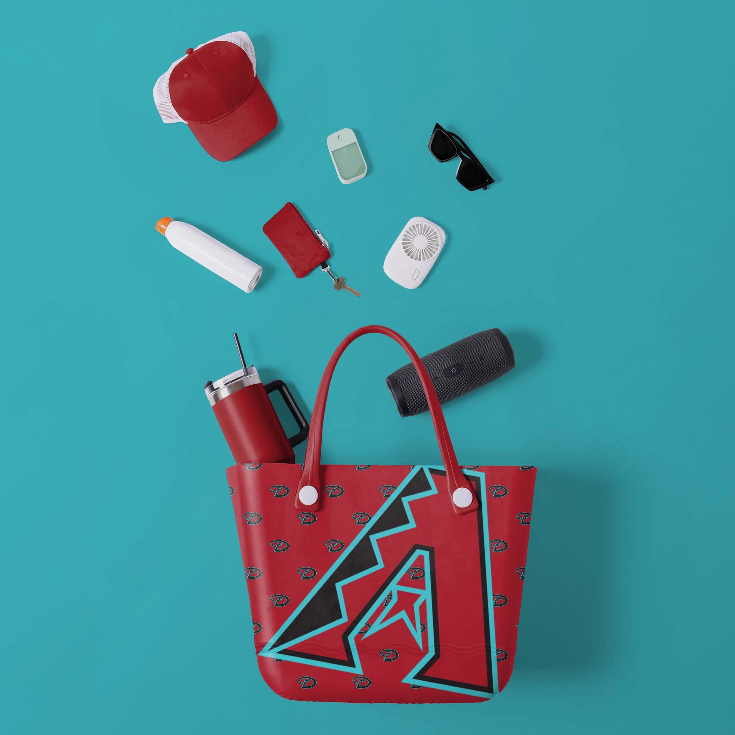Arizona Diamondbacks Big Logo Mini Print Tailgate Tote Bag - Image 2