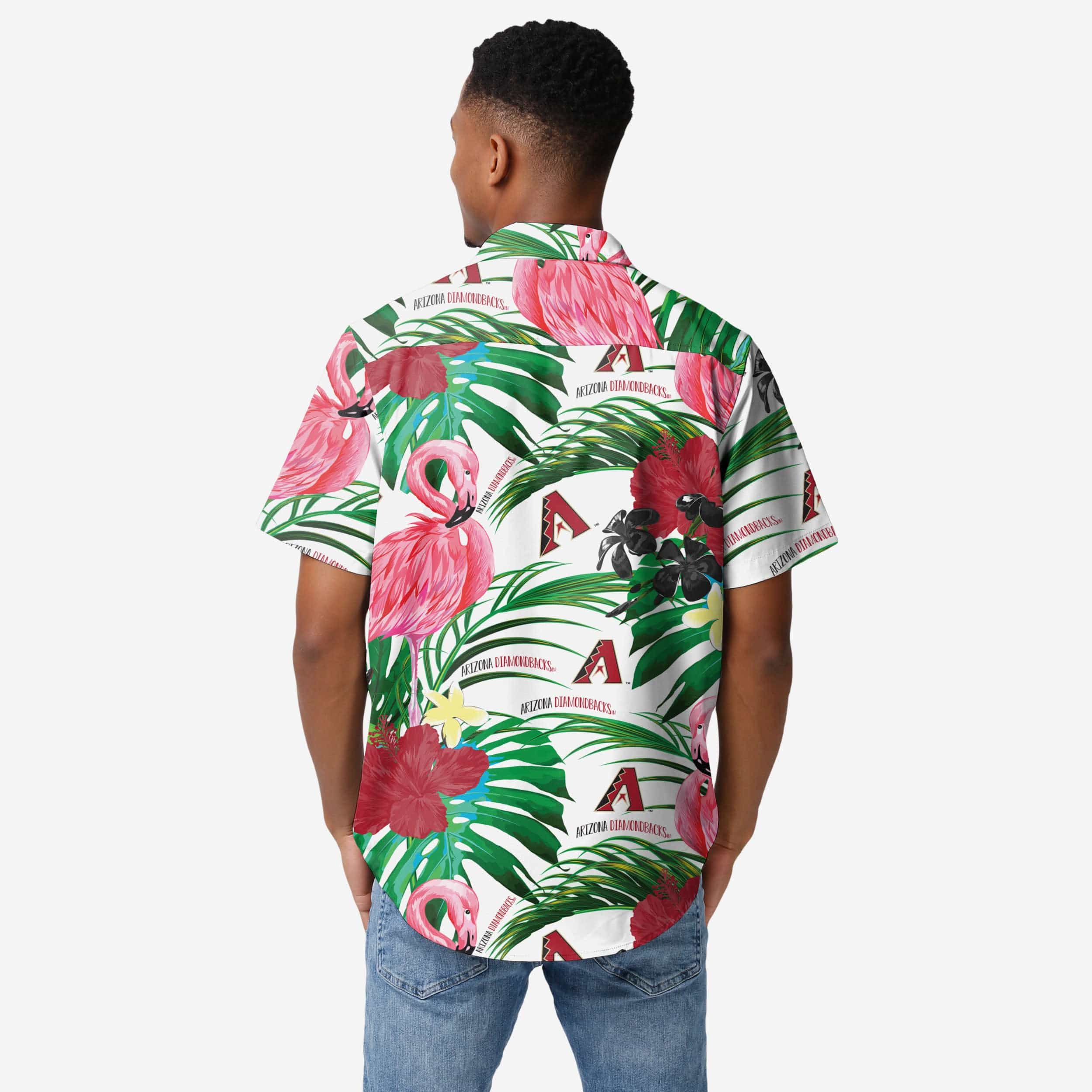 Arizona Diamondbacks Flamingo Button Up Shirt - Image 2