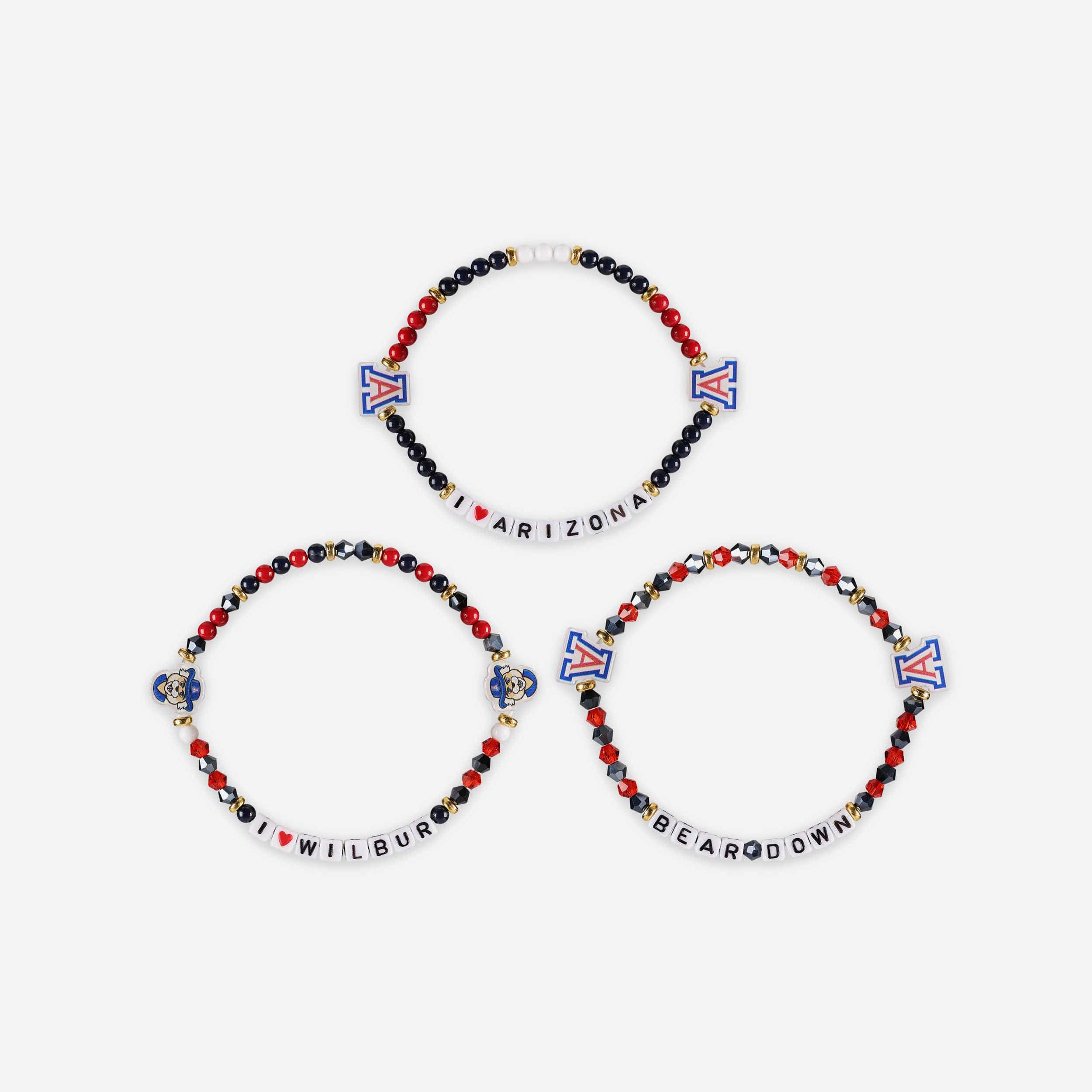 Arizona Wildcats 3 Pack Friendship Bracelet - Image 3