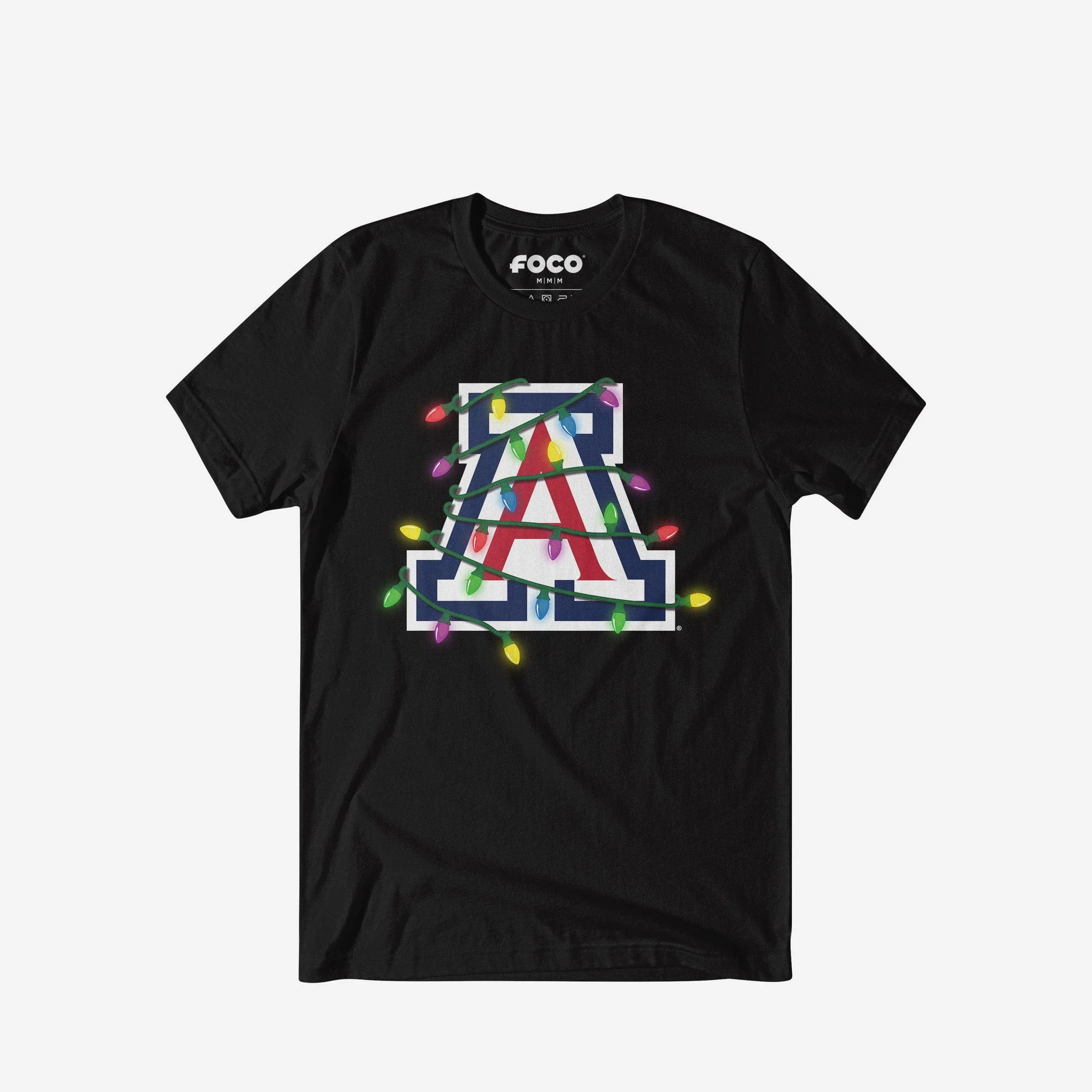Arizona Wildcats Primary Logo Holiday Lights T-Shirt