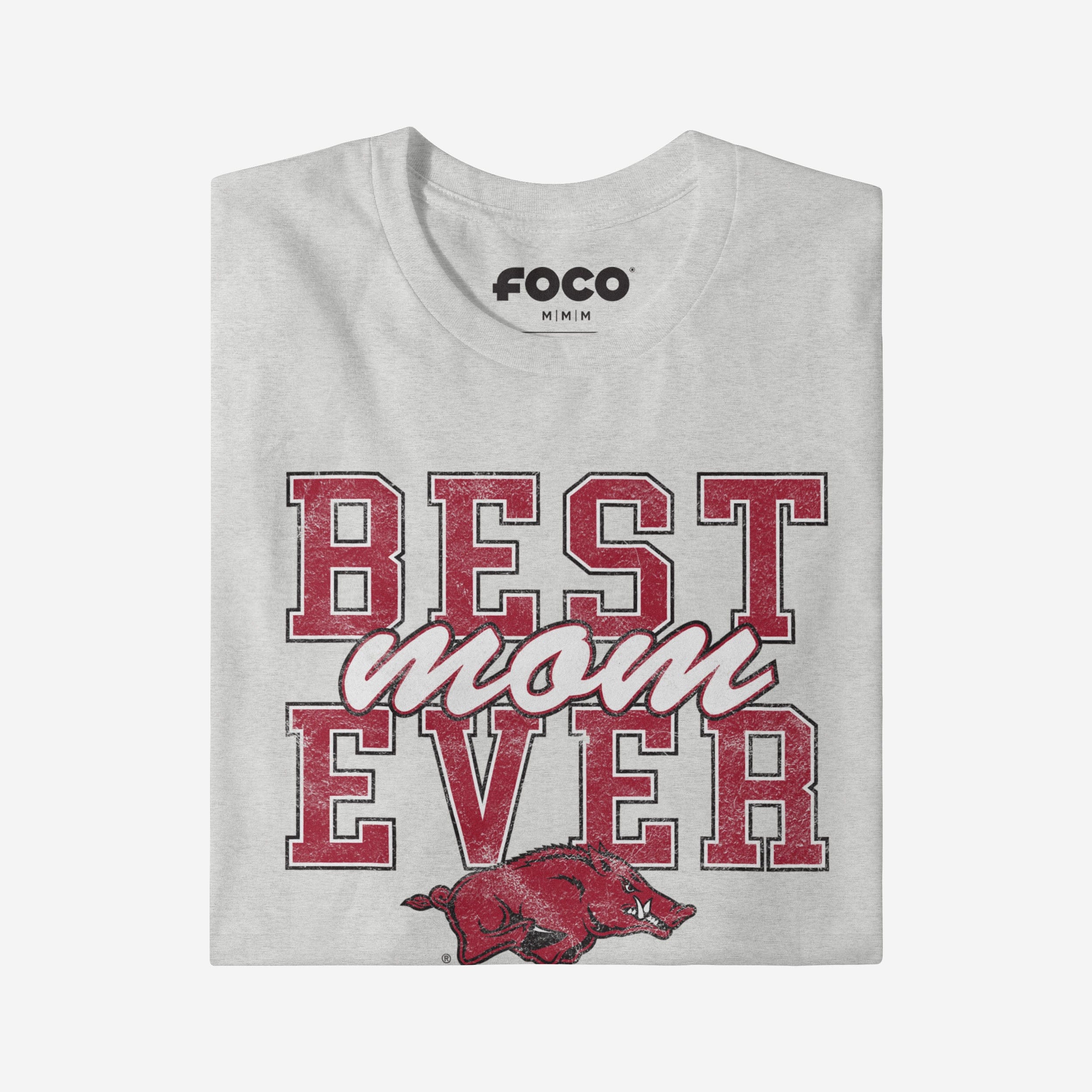 Arkansas Razorbacks Best Mom Ever Stacked T-Shirt - Image 3