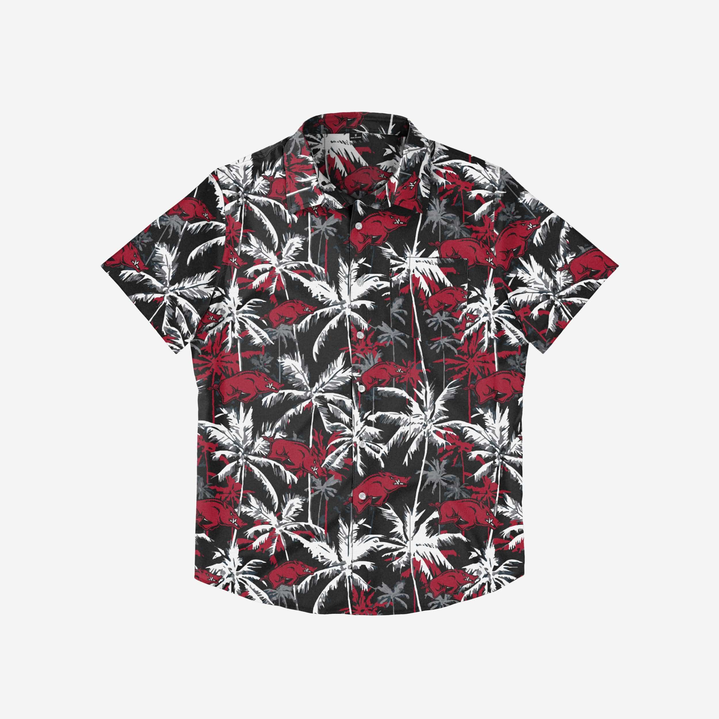 Arkansas Razorbacks Black Floral Button Up Shirt - Image 3