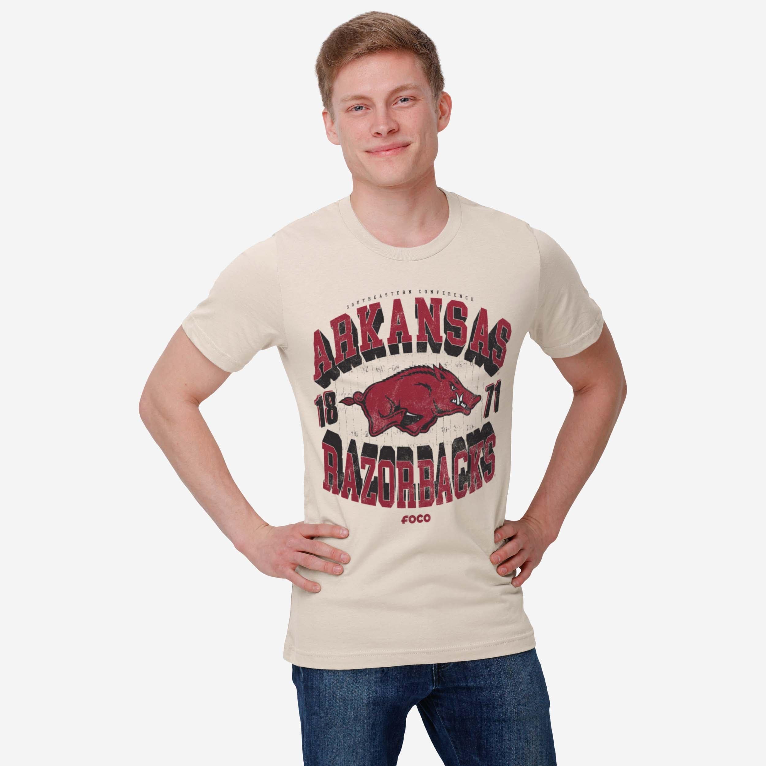 Arkansas Razorbacks Field Arched Wordmark T-Shirt - Image 2