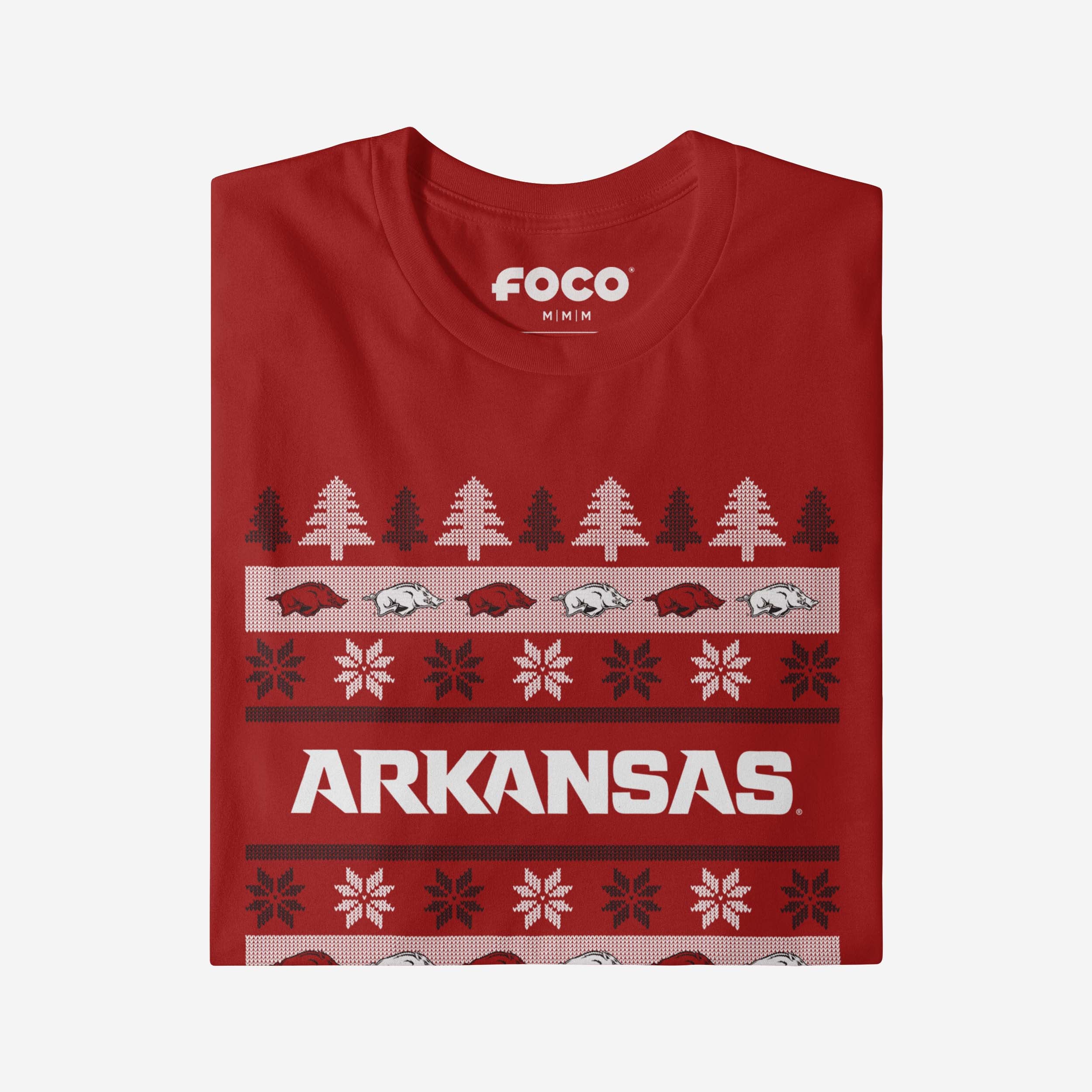Arkansas Razorbacks Holiday Sweater T-Shirt - Image 4