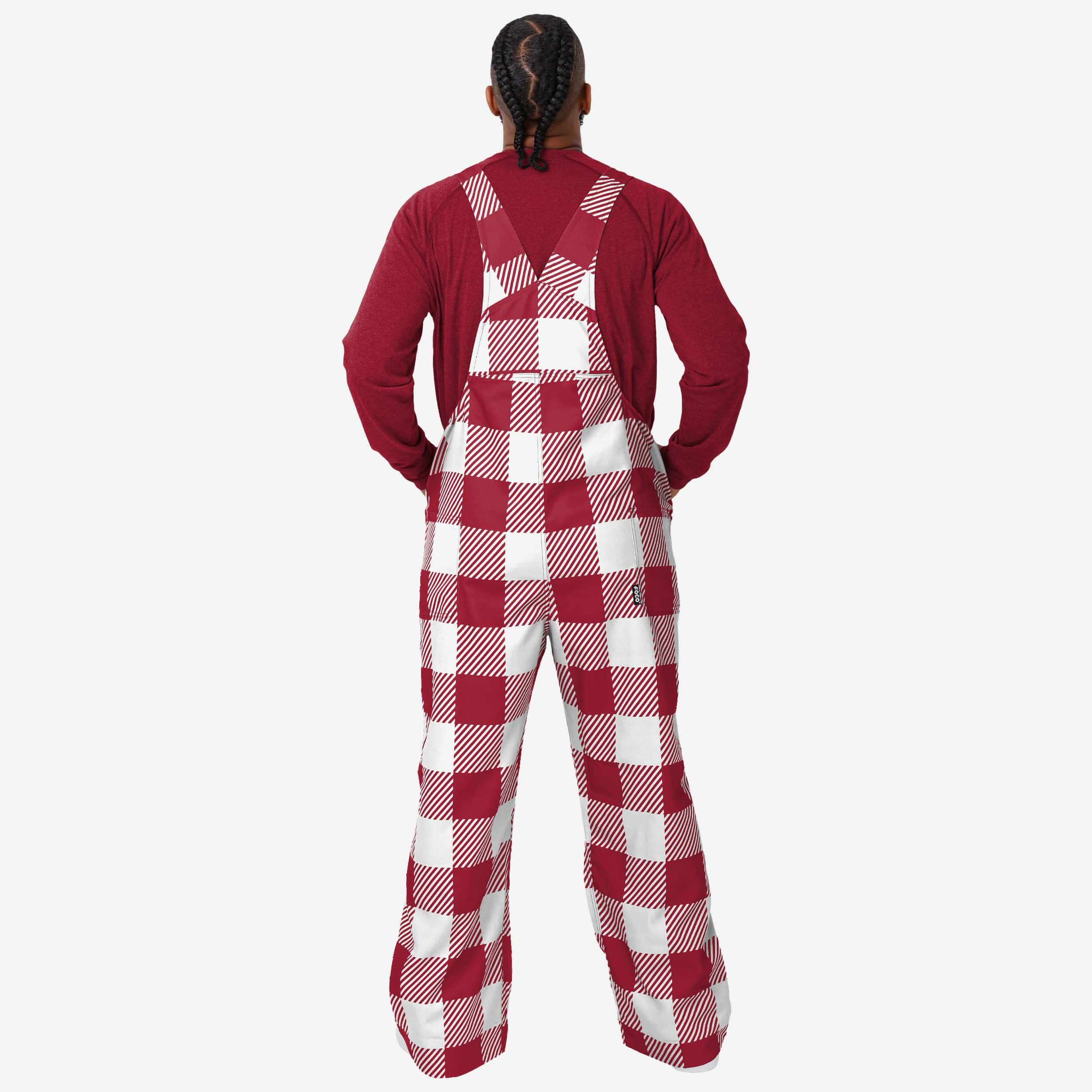 Arkansas Razorbacks Mens Plaid Bib Overalls - Image 2