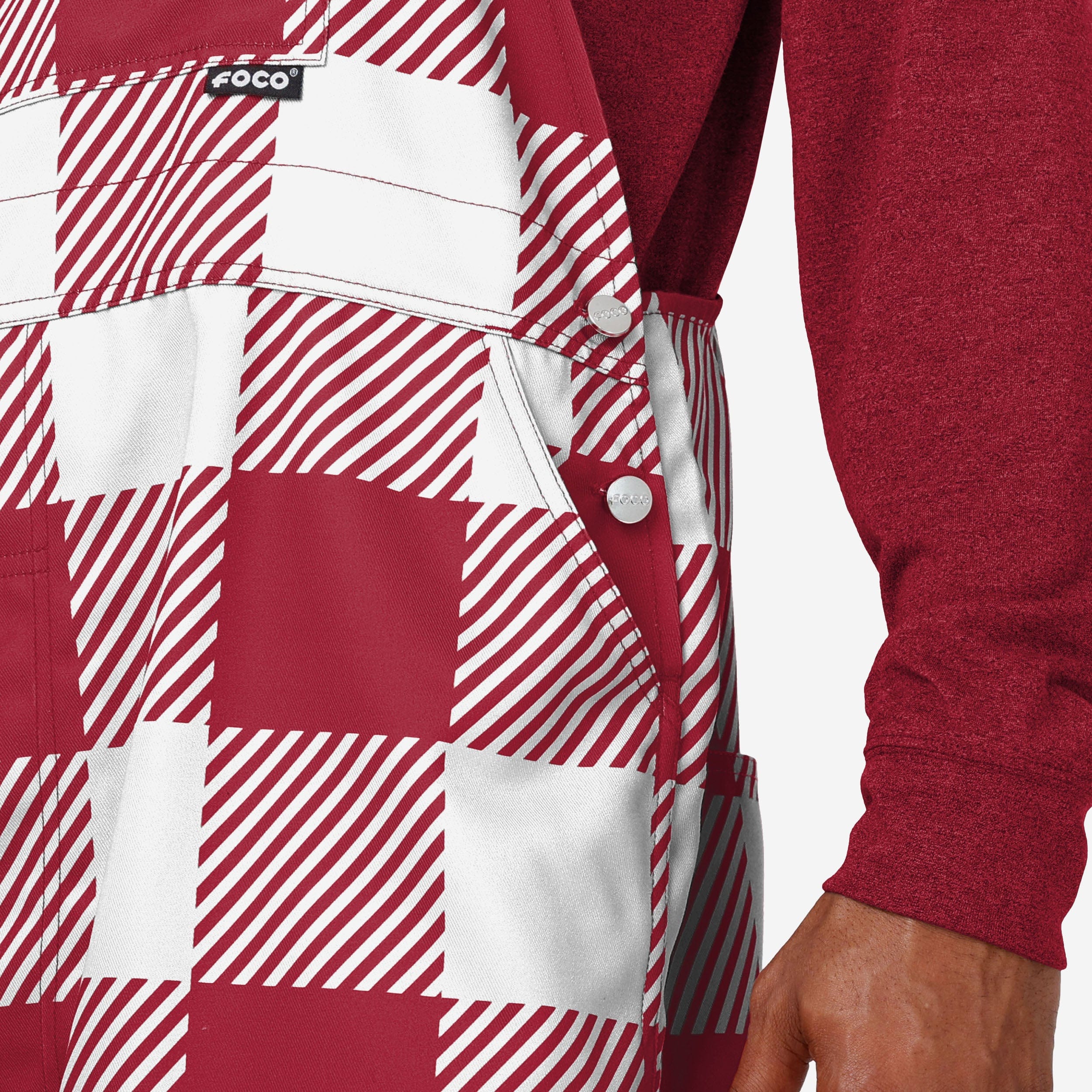Arkansas Razorbacks Mens Plaid Bib Overalls - Image 5