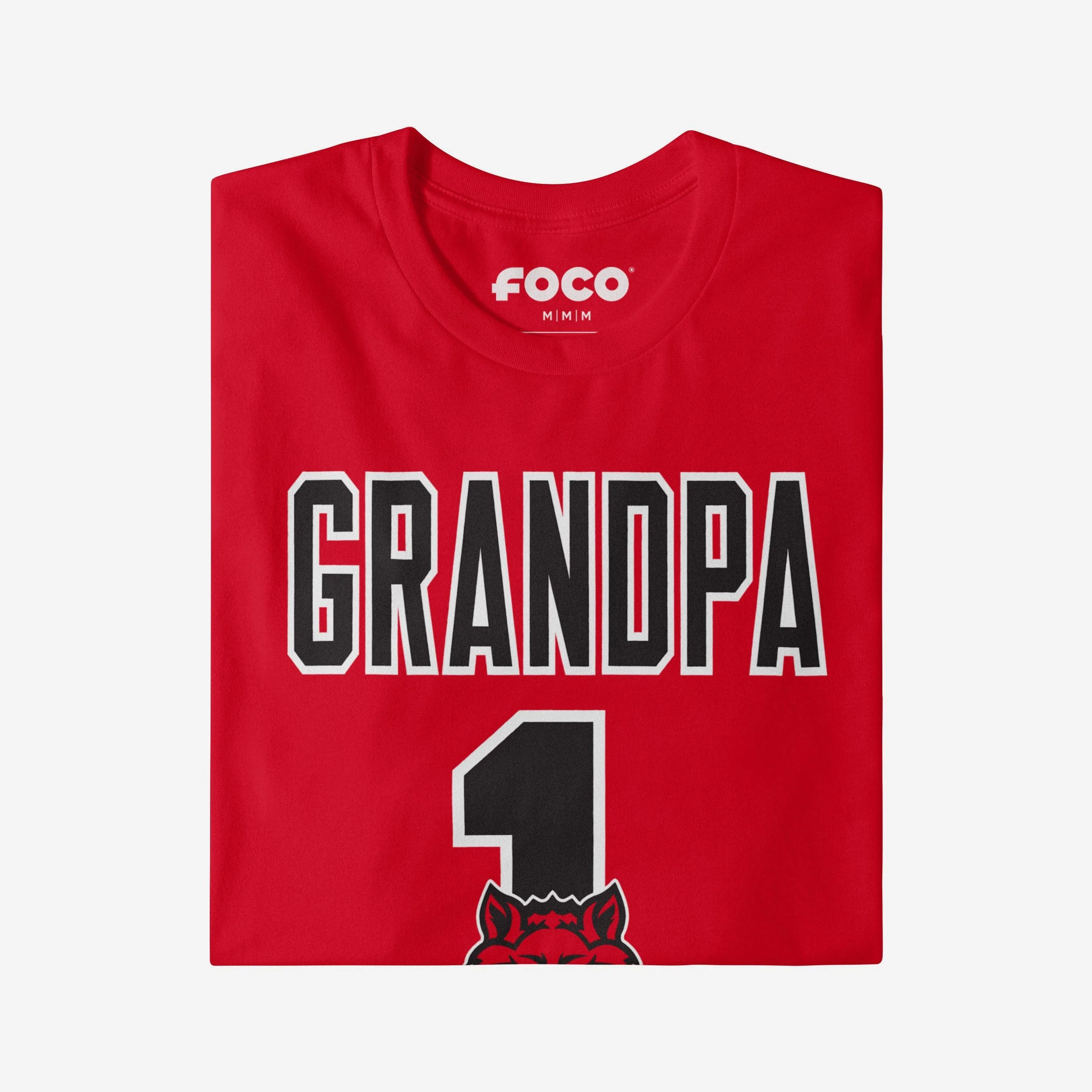 Arkansas State Red Wolves Number 1 Grandpa T-Shirt - Image 3