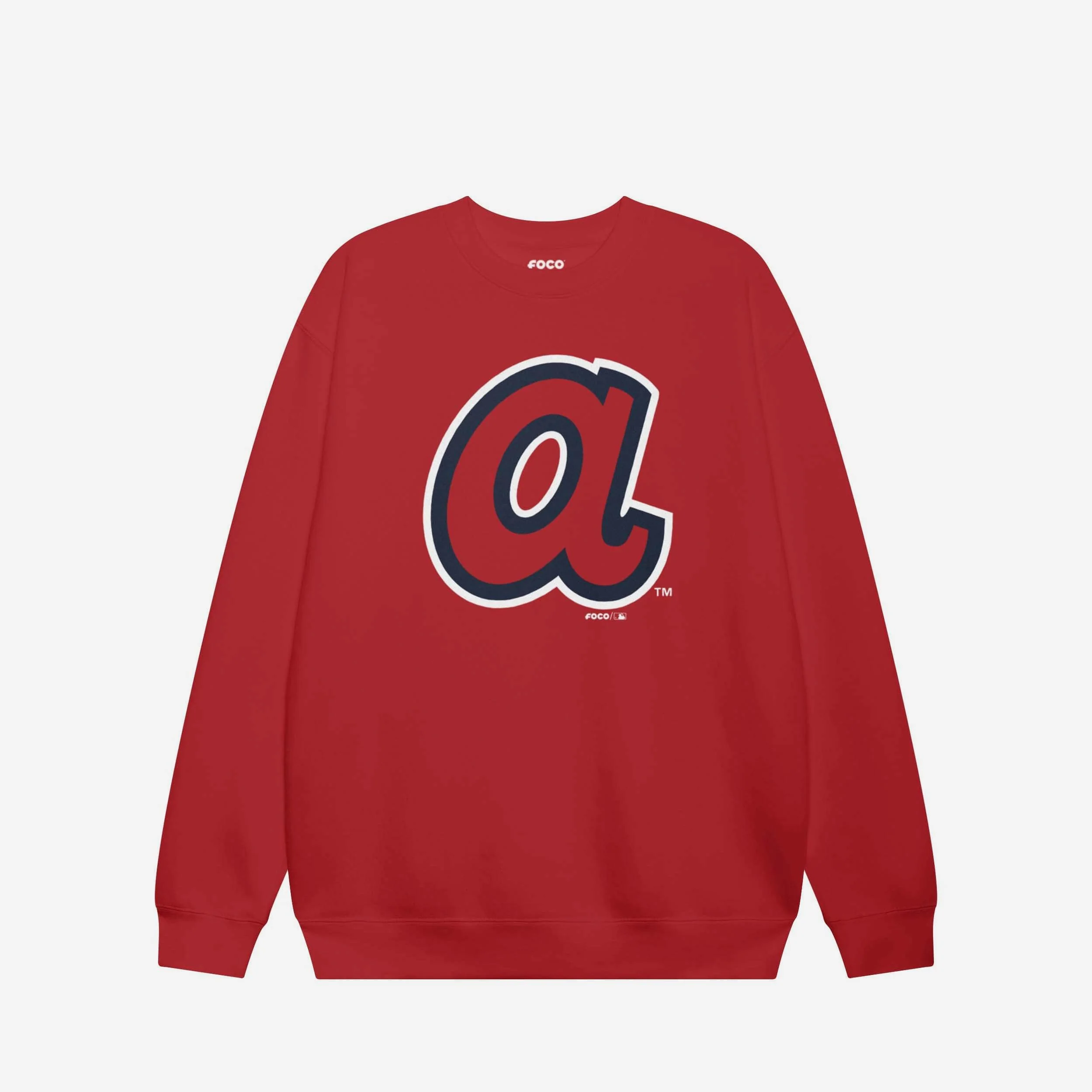 Atlanta Braves Alternate Logo Crew Neck Sweatshirt - Image 3