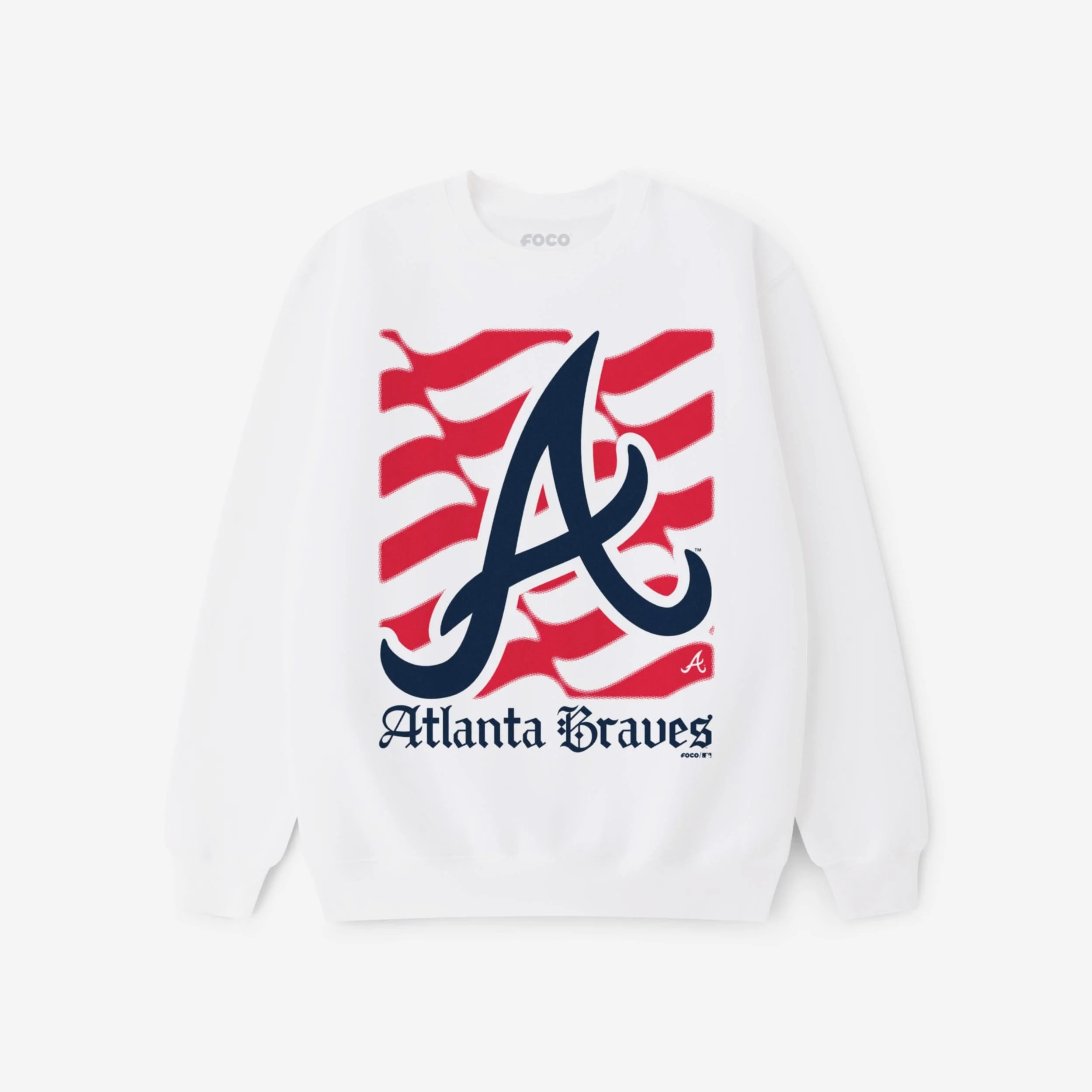 Atlanta Braves American Heritage Wordmark Crew Neck Sweatshirt