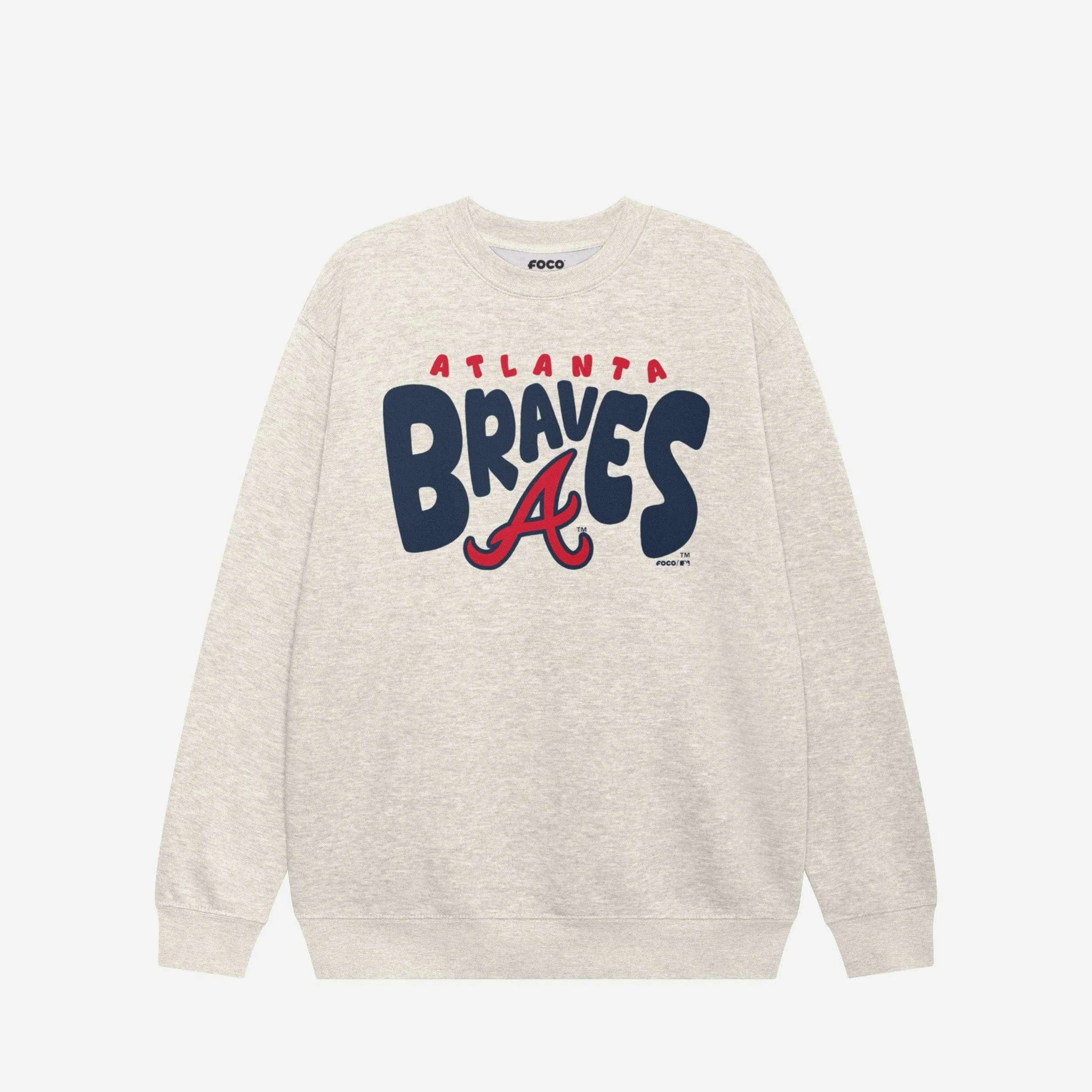 Atlanta Braves Bubble Crew Neck Sweatshirt