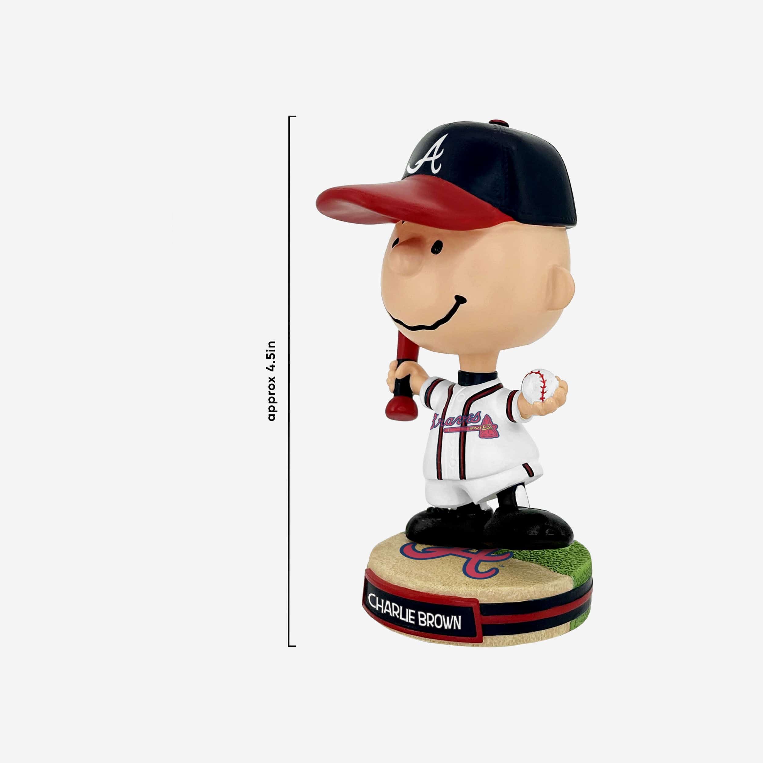 Atlanta Braves Charlie Brown Peanuts Mini Bighead Bobblehead - Image 4
