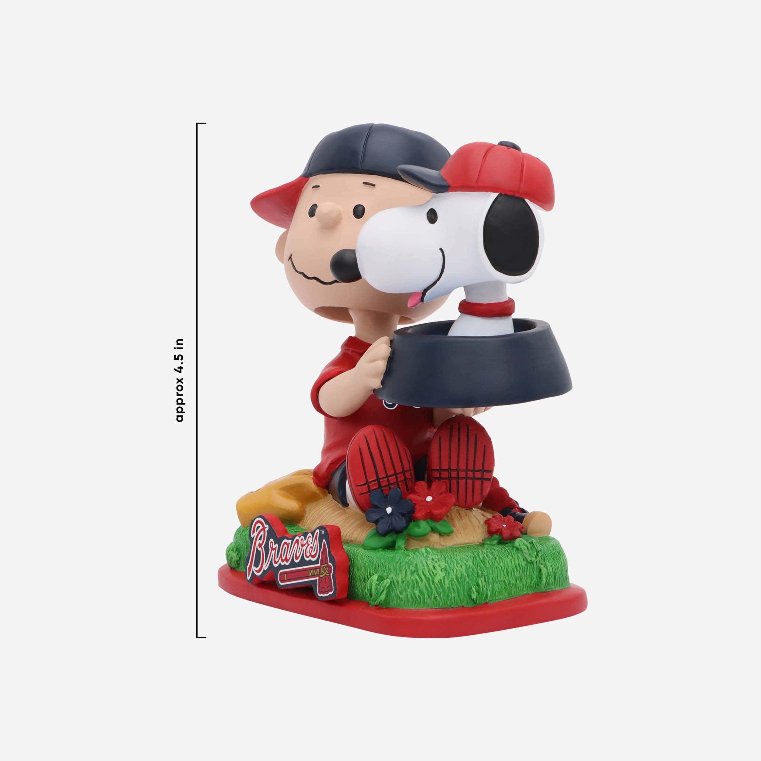 Atlanta Braves Charlie Brown & Snoopy Peanuts Dual Mini Bighead Bobblehead - Image 5